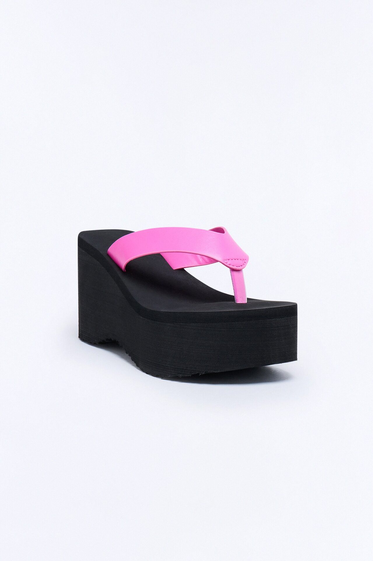 Poolside Thong Wedges - Hot Pink