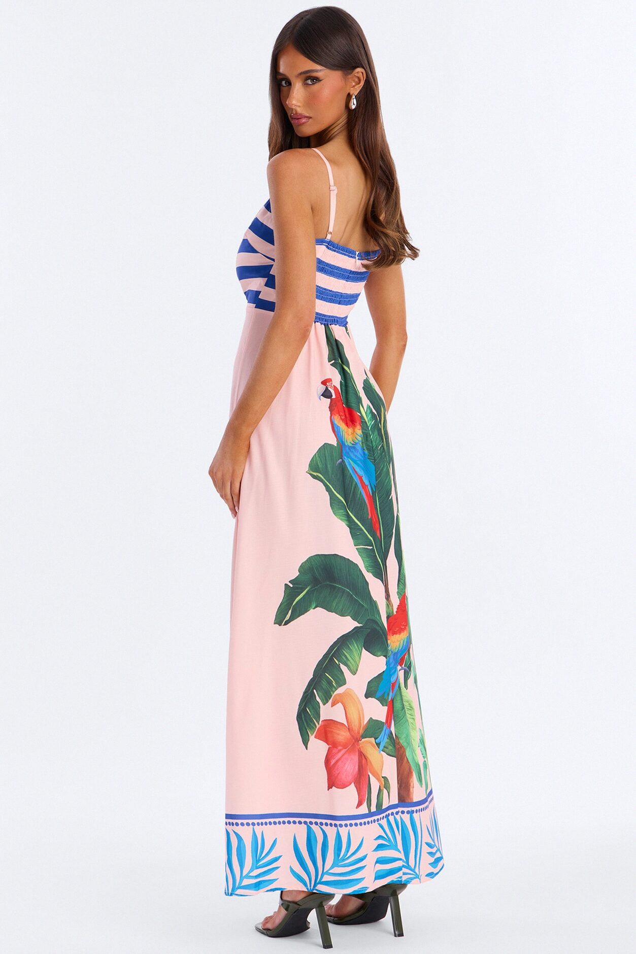 Arabella Flowy Maxi Dress - Pink/combo