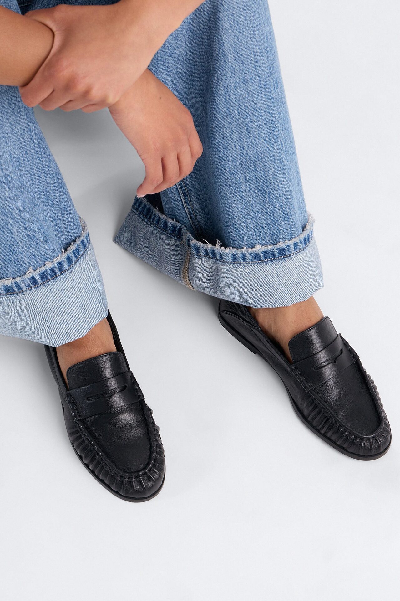 Steve Madden Stewart Leather Loafer - Black