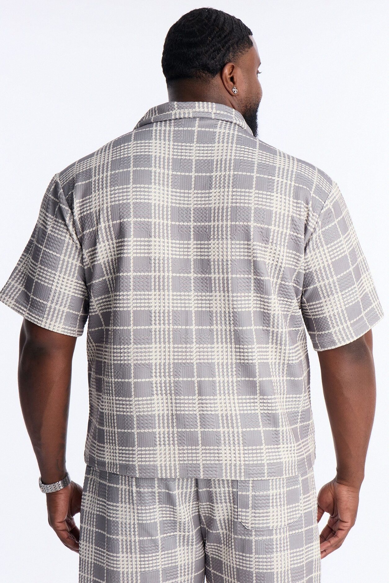 Islander Beadline Cuban Collar Shirt - Grey
