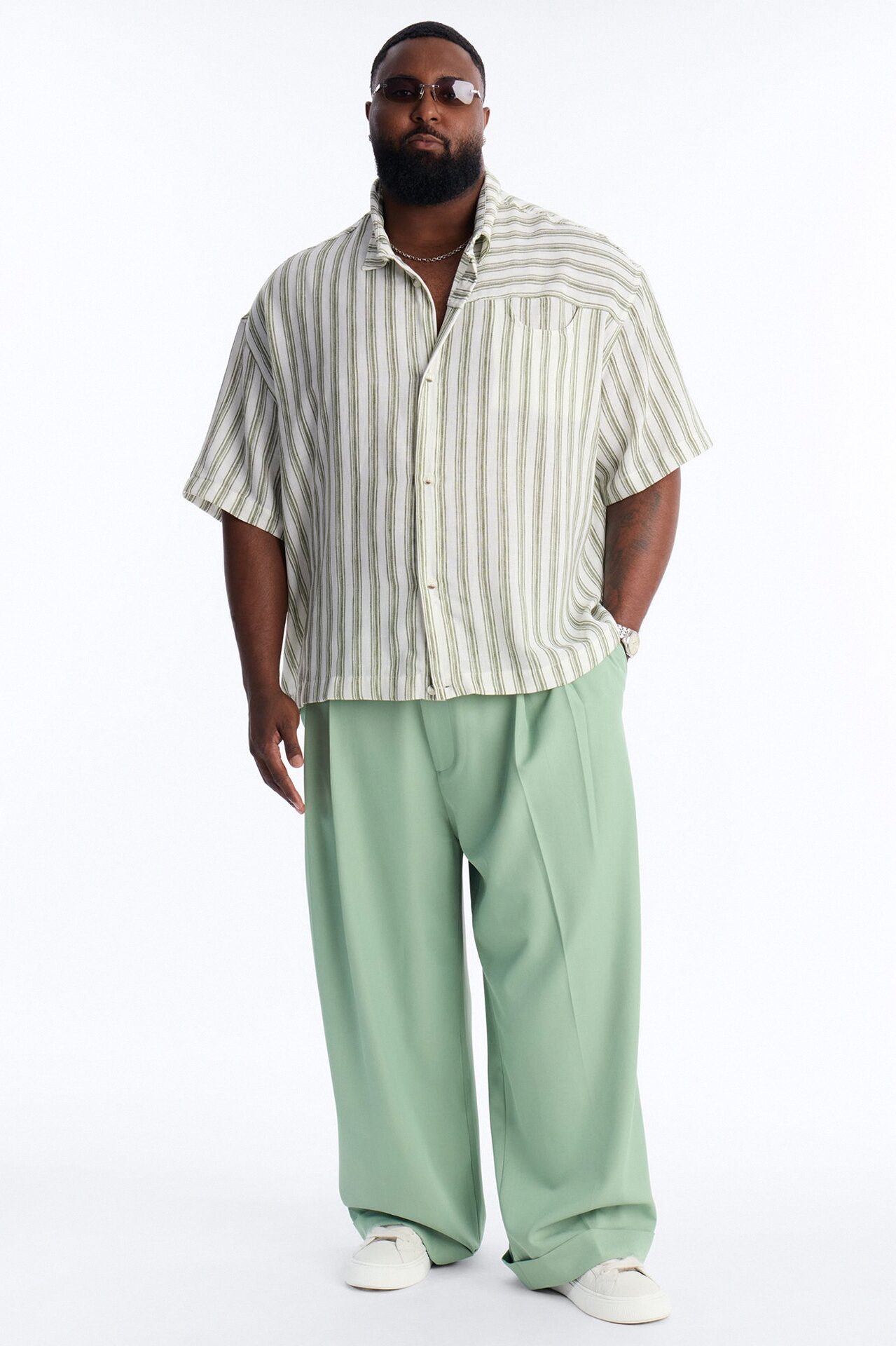 Wide Leg Vanderbilt Gurkha Trouser - Green