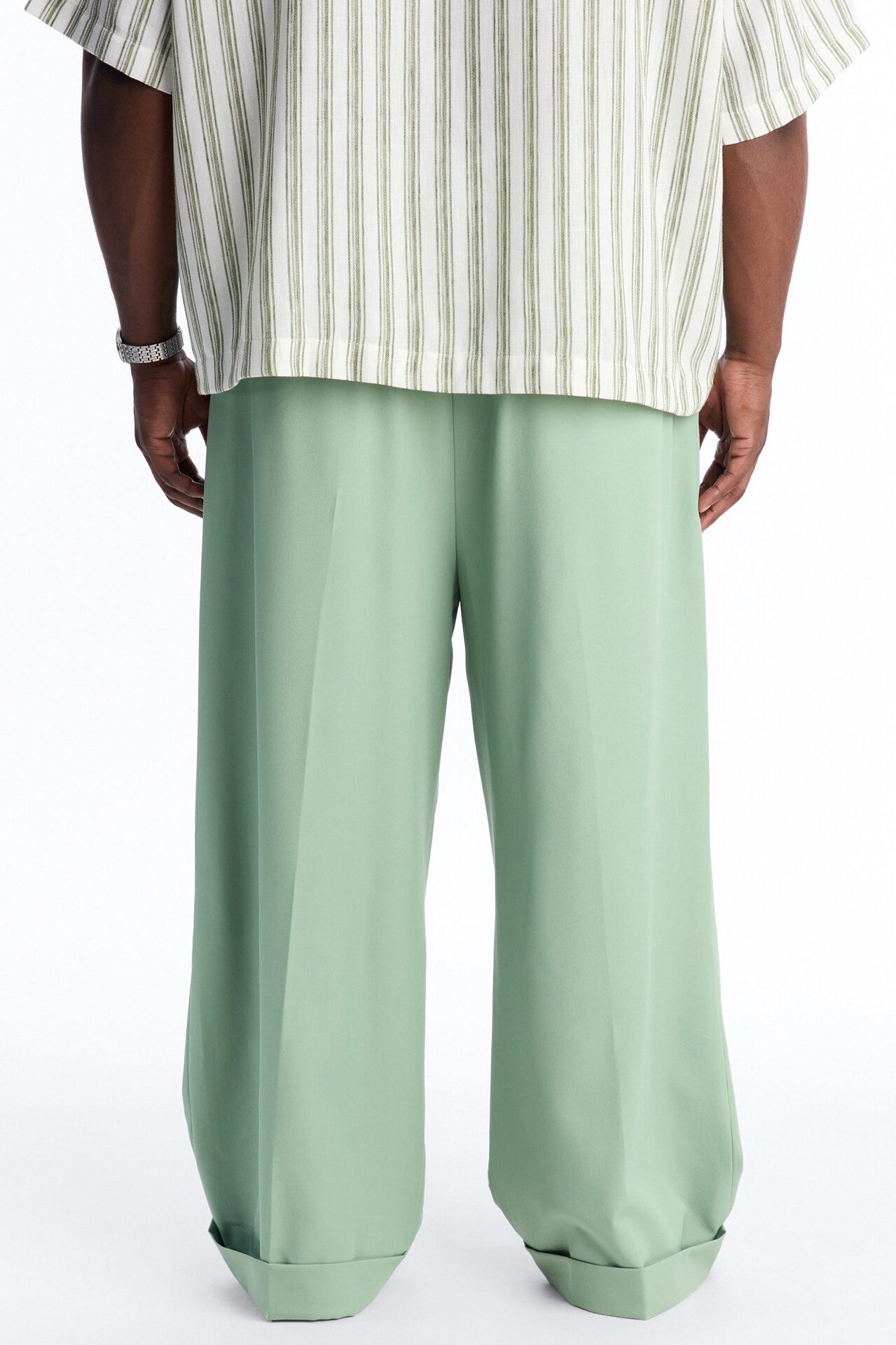 Relaxed Daycation Stripe Button Up Shirt - Green/combo