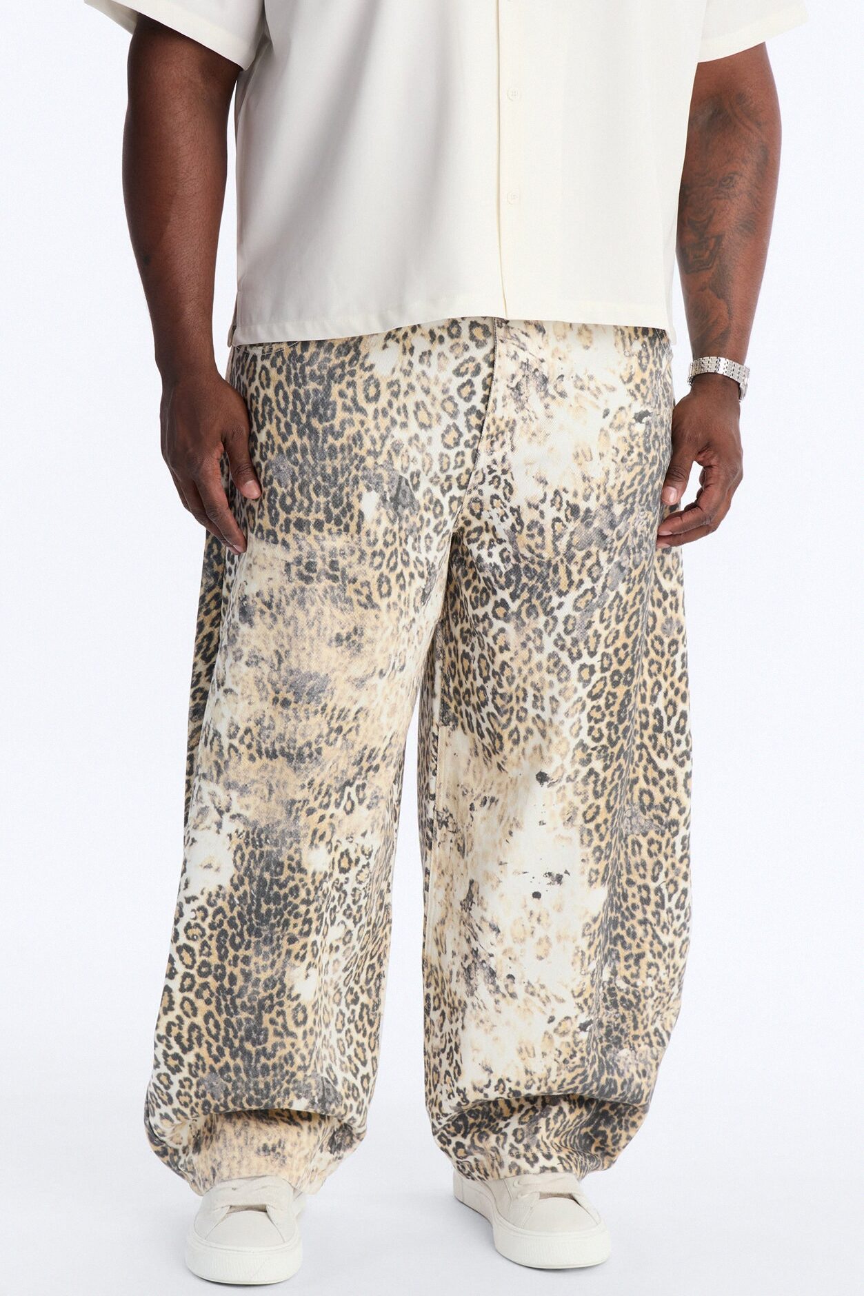 Soho Barrel Jean - Leopard