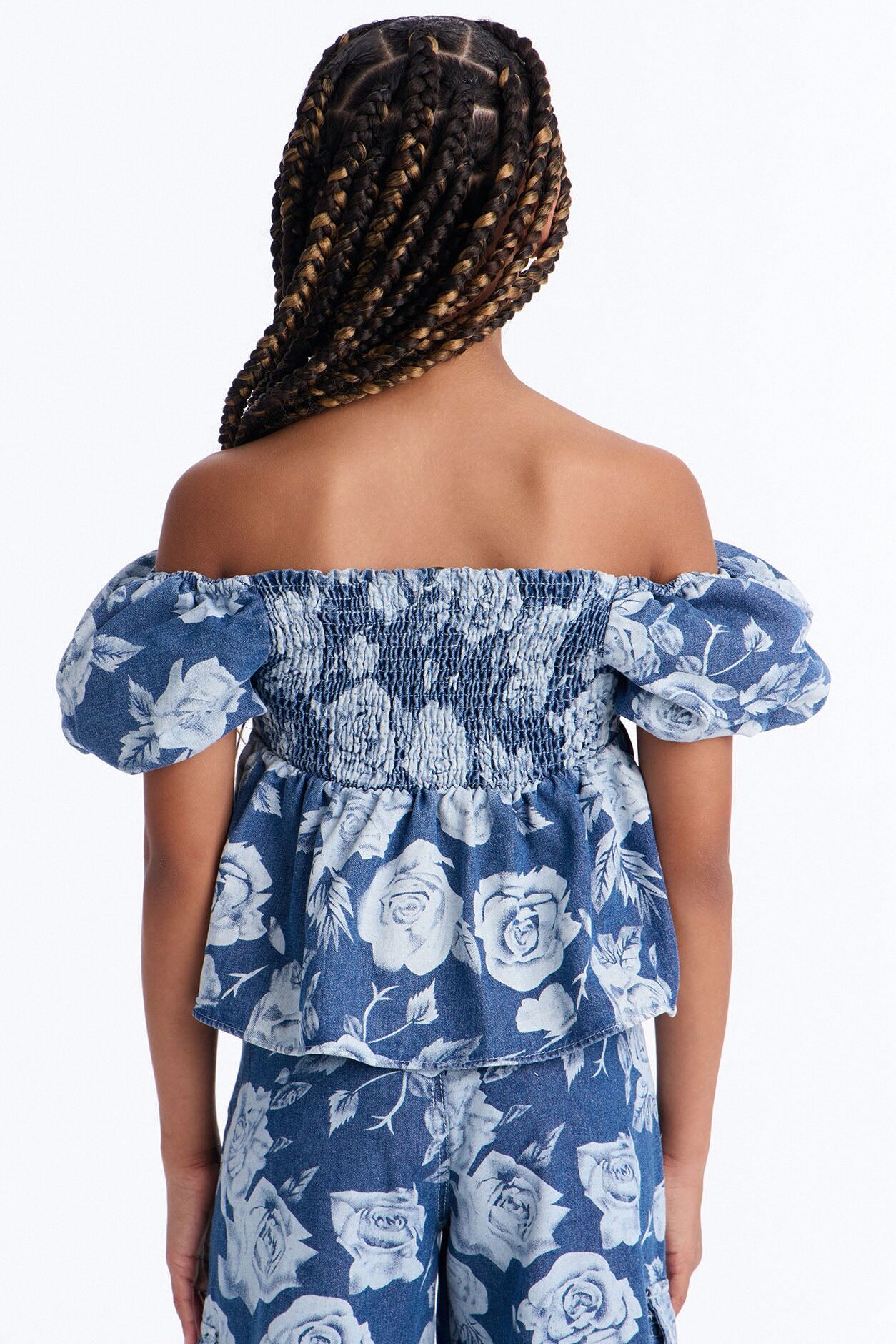 Mini Means Everything To Me Printed Bubble Top - Blue
