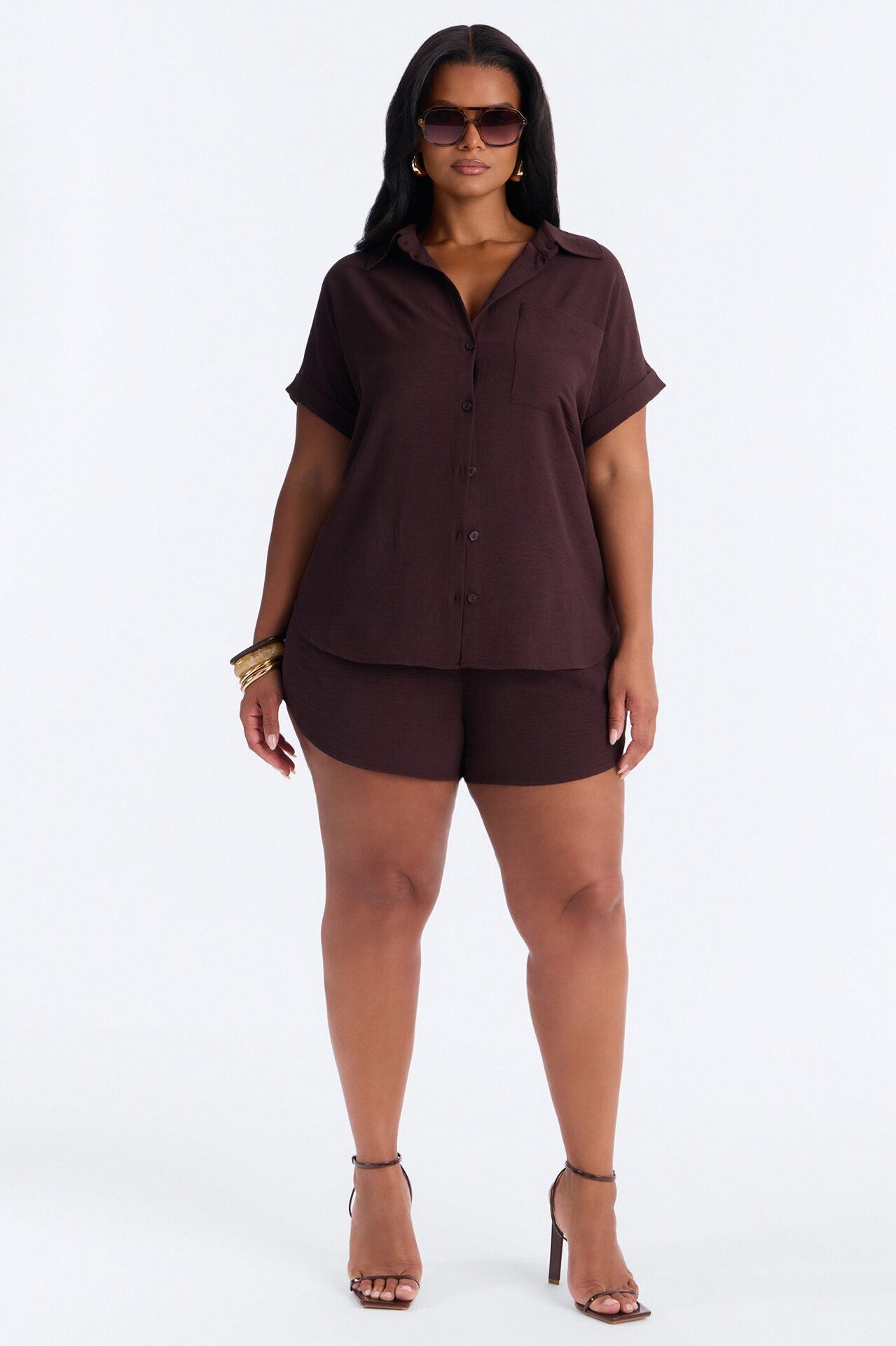 Hot Summer Short Set - Chocolate