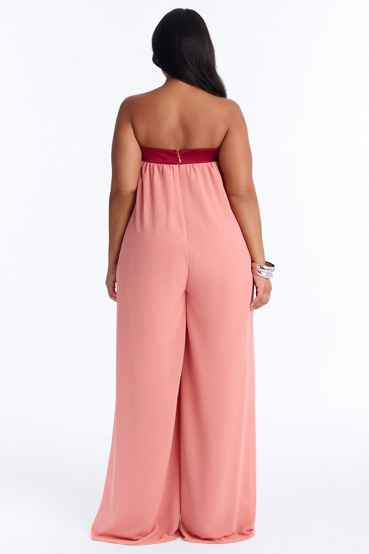 Celia Chiffon Wide Leg Jumpsuit - Pink