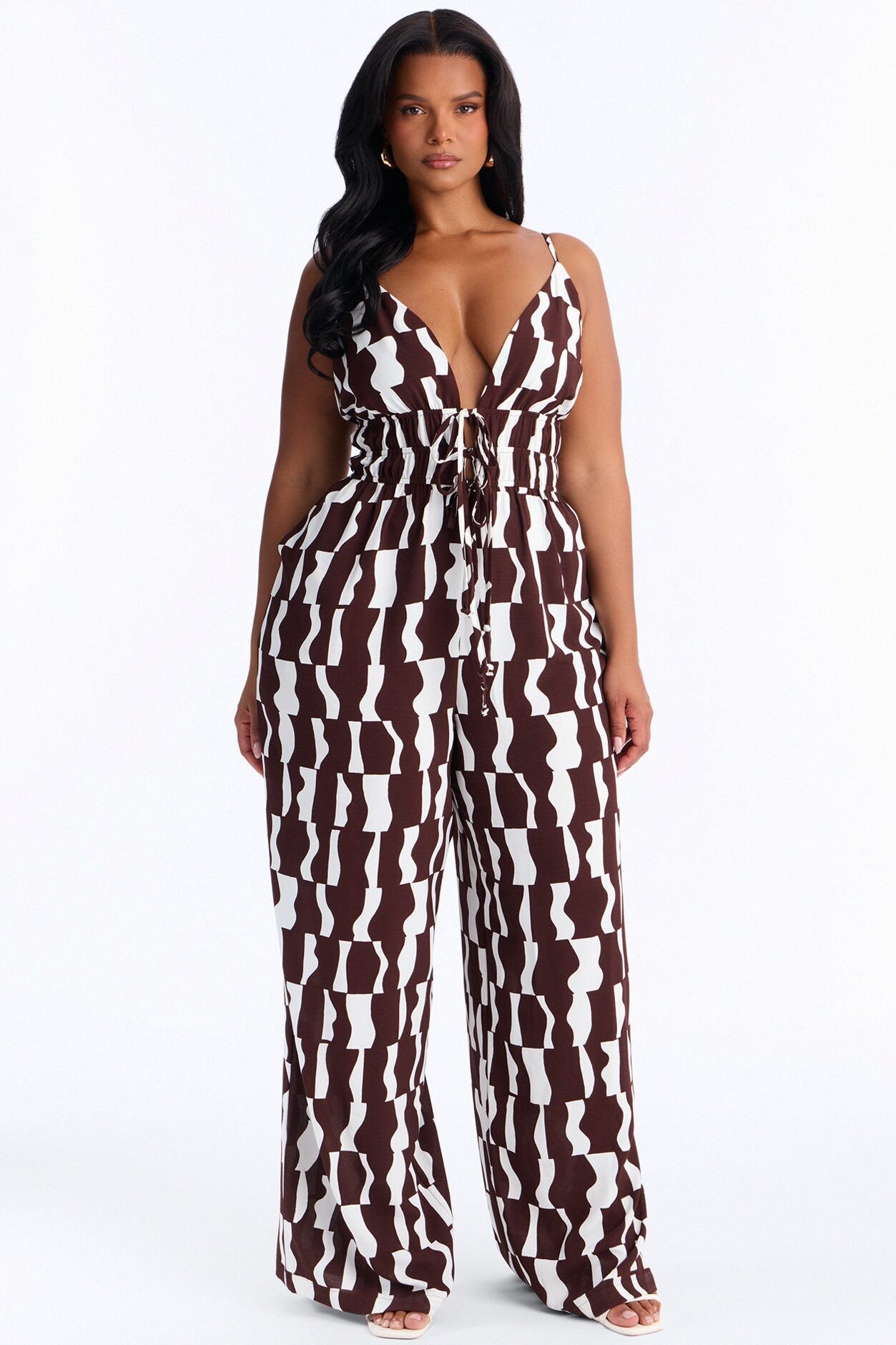 Tammi Wide Leg Jumpsuit - Chocolate