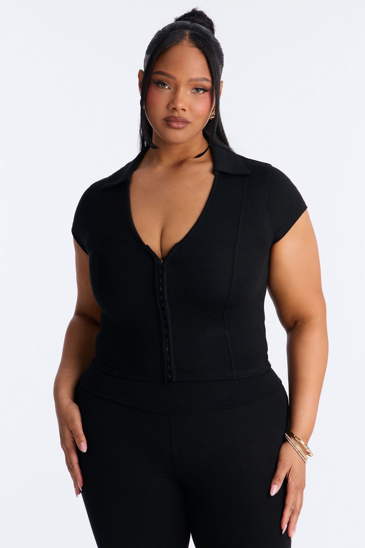 Karol Capri Pant Set - Black