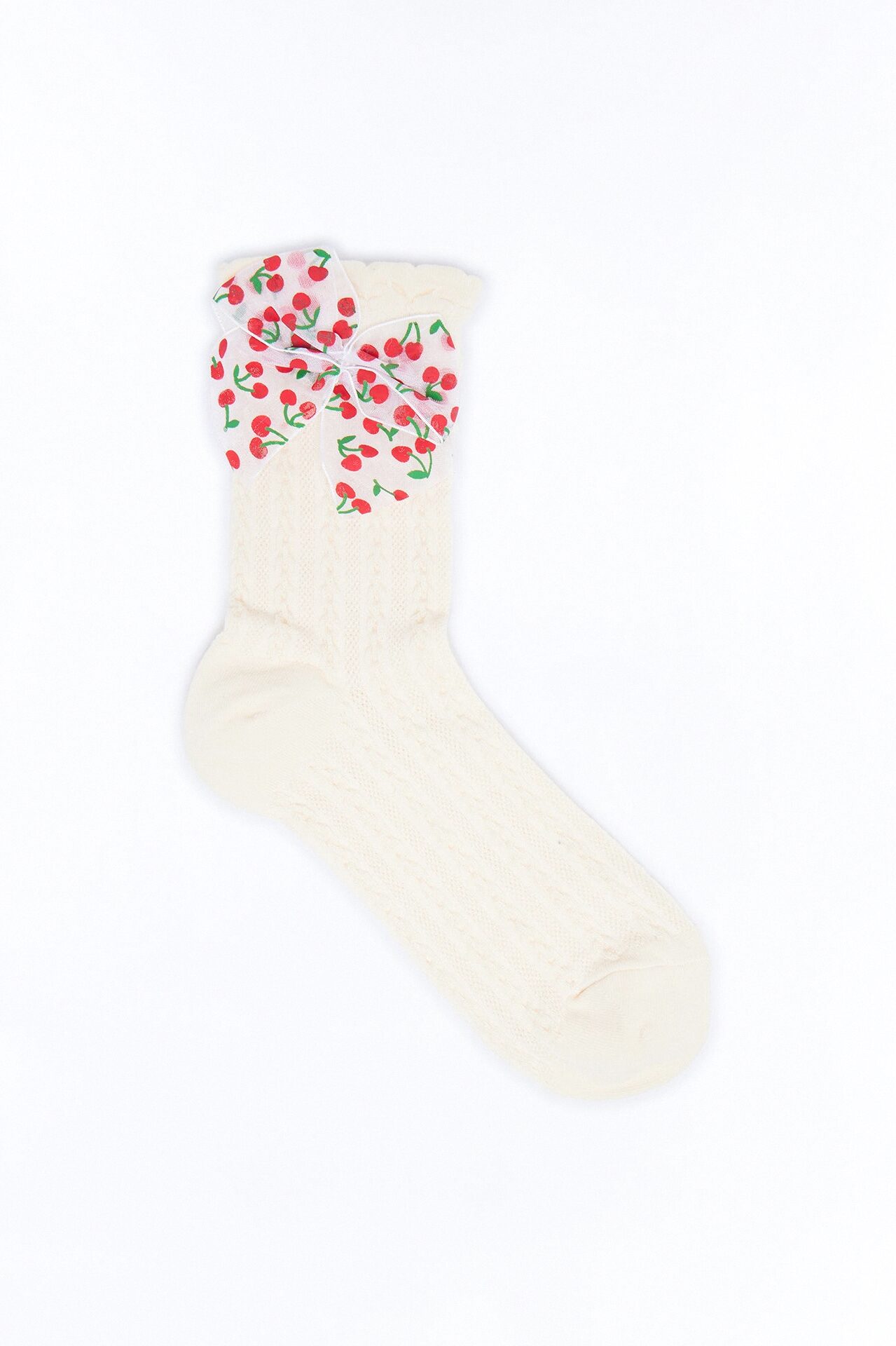 That Bow Girl Crew Socks - Ivory/combo