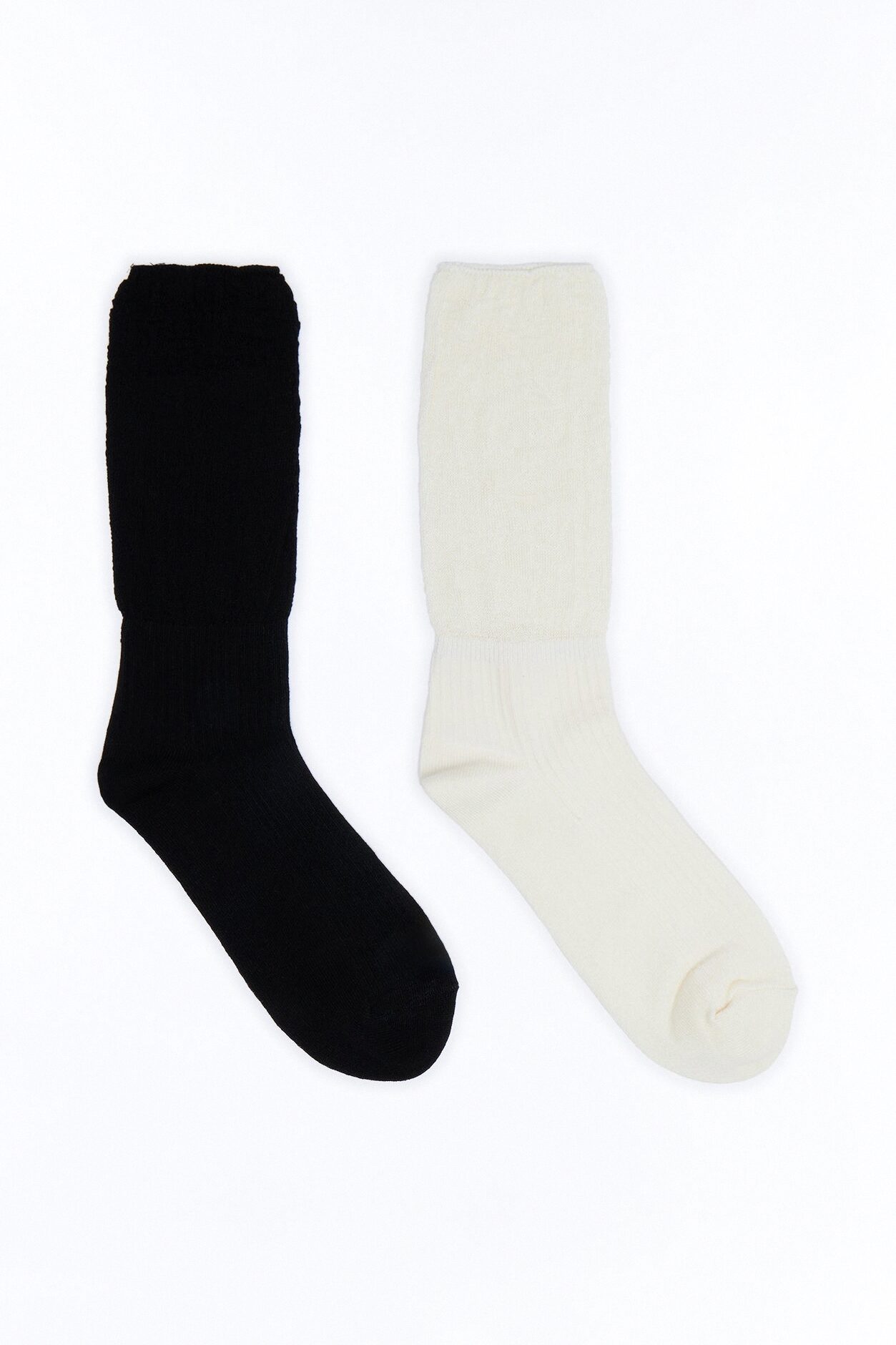 Gentle Soul 2 Pack Crew Socks - Ivory/combo