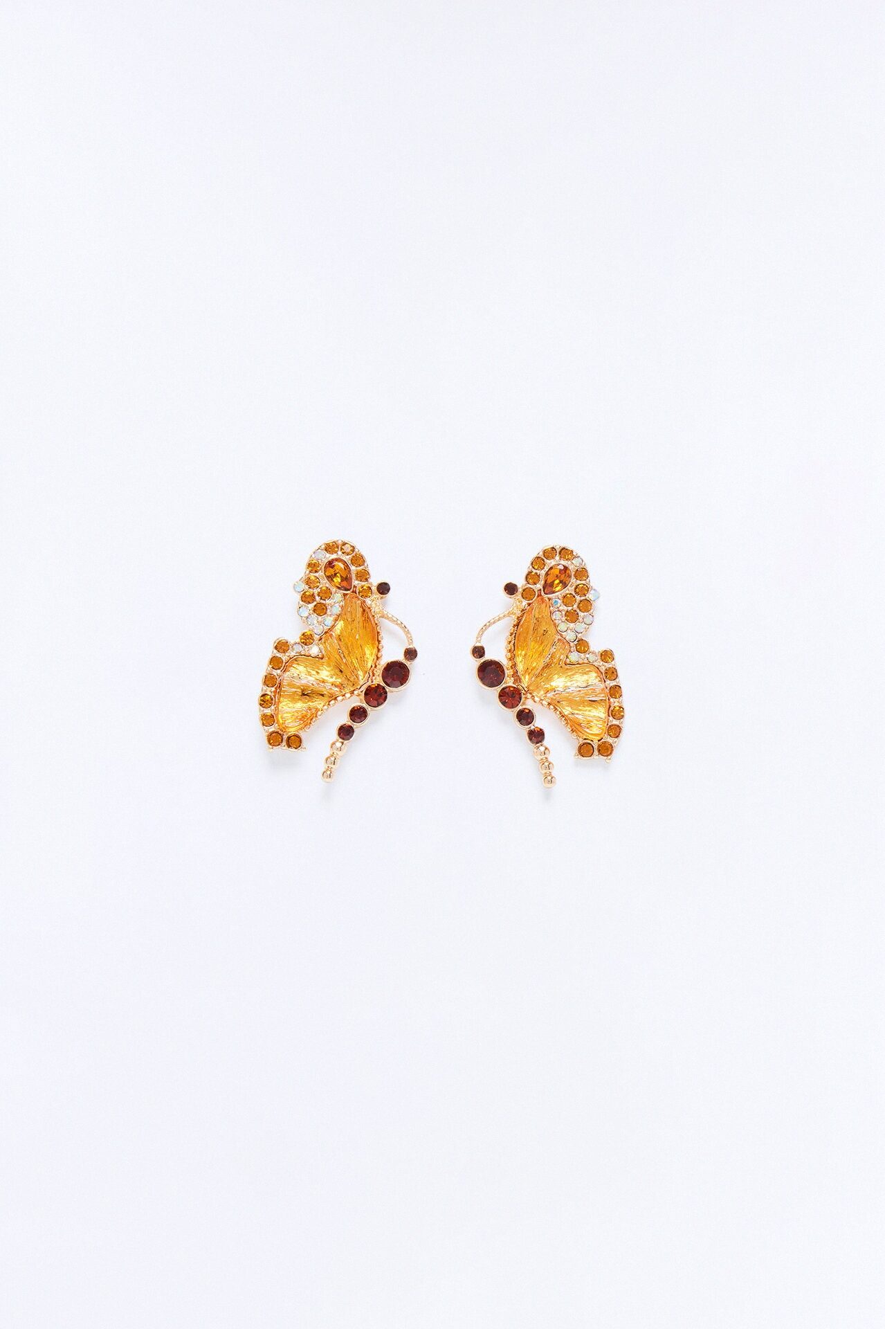 Everywhere With You Butterfly Earrings - Orange