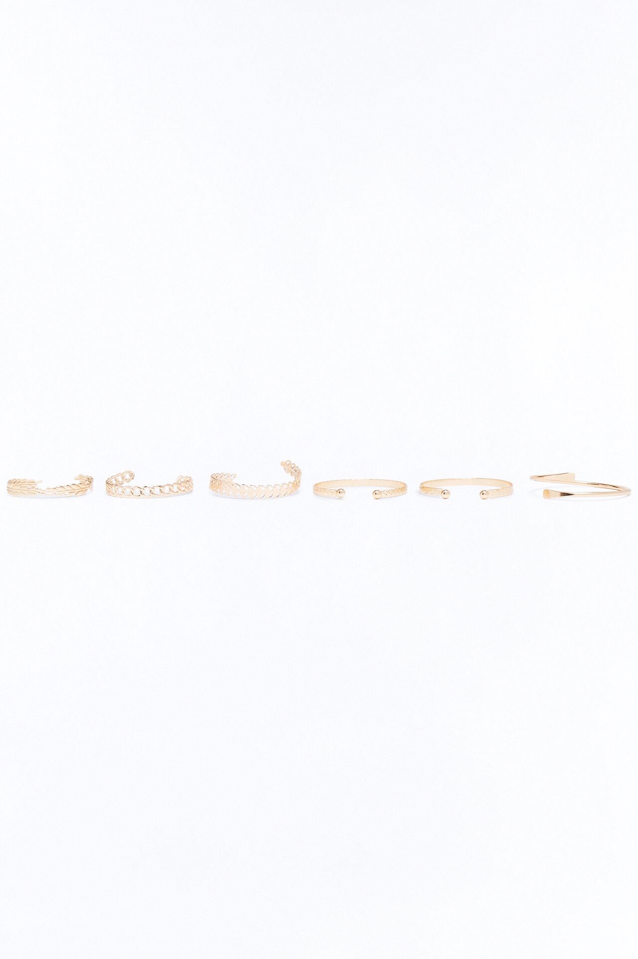 Vacation Mode 6 Piece Bangle Set - Gold