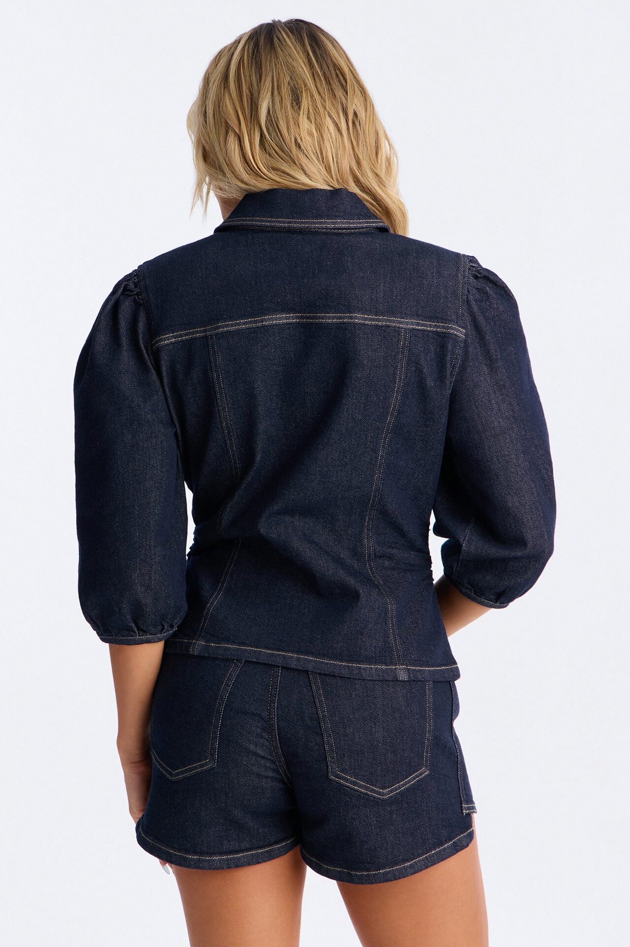 Dani Denim Short Set - Dark Wash