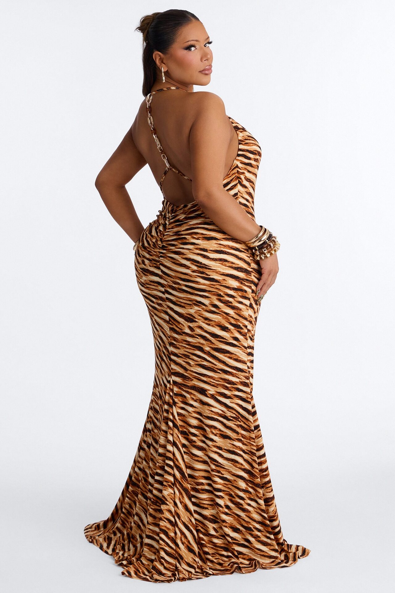 Skin And Sunset Maxi Dress - Brown/combo