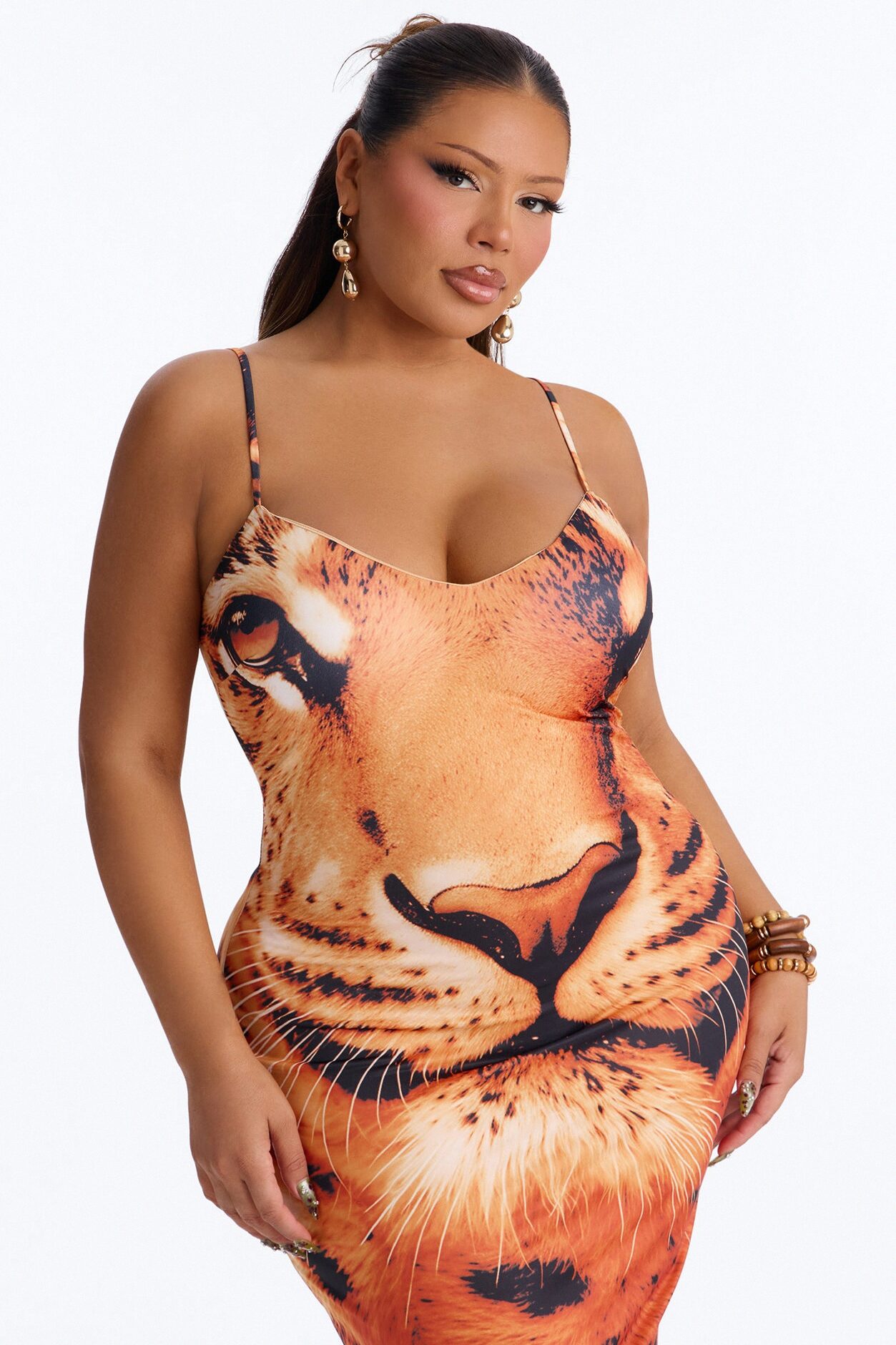 Fierce And Fab Maxi Dress - Orange/combo