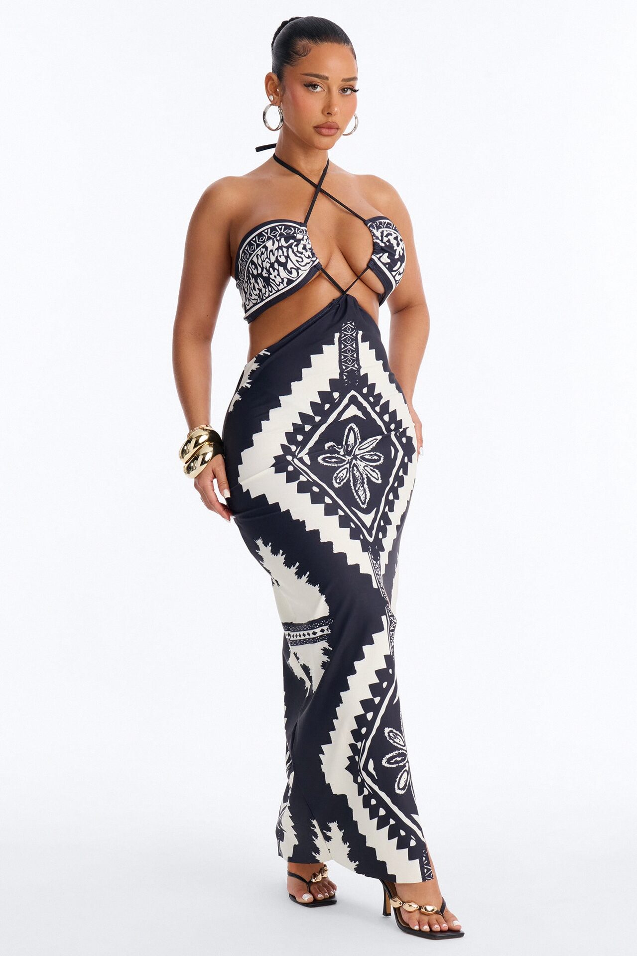 Daydream 2 Piece Detachable Bandeau Bikini Set - Black/combo
