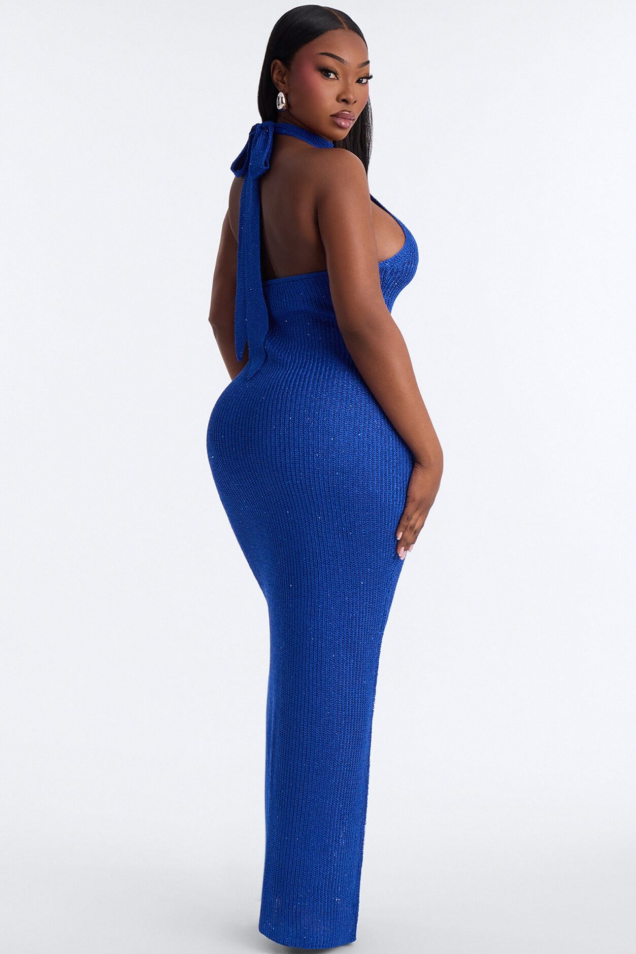 Melania Crochet Maxi Dress - Royal