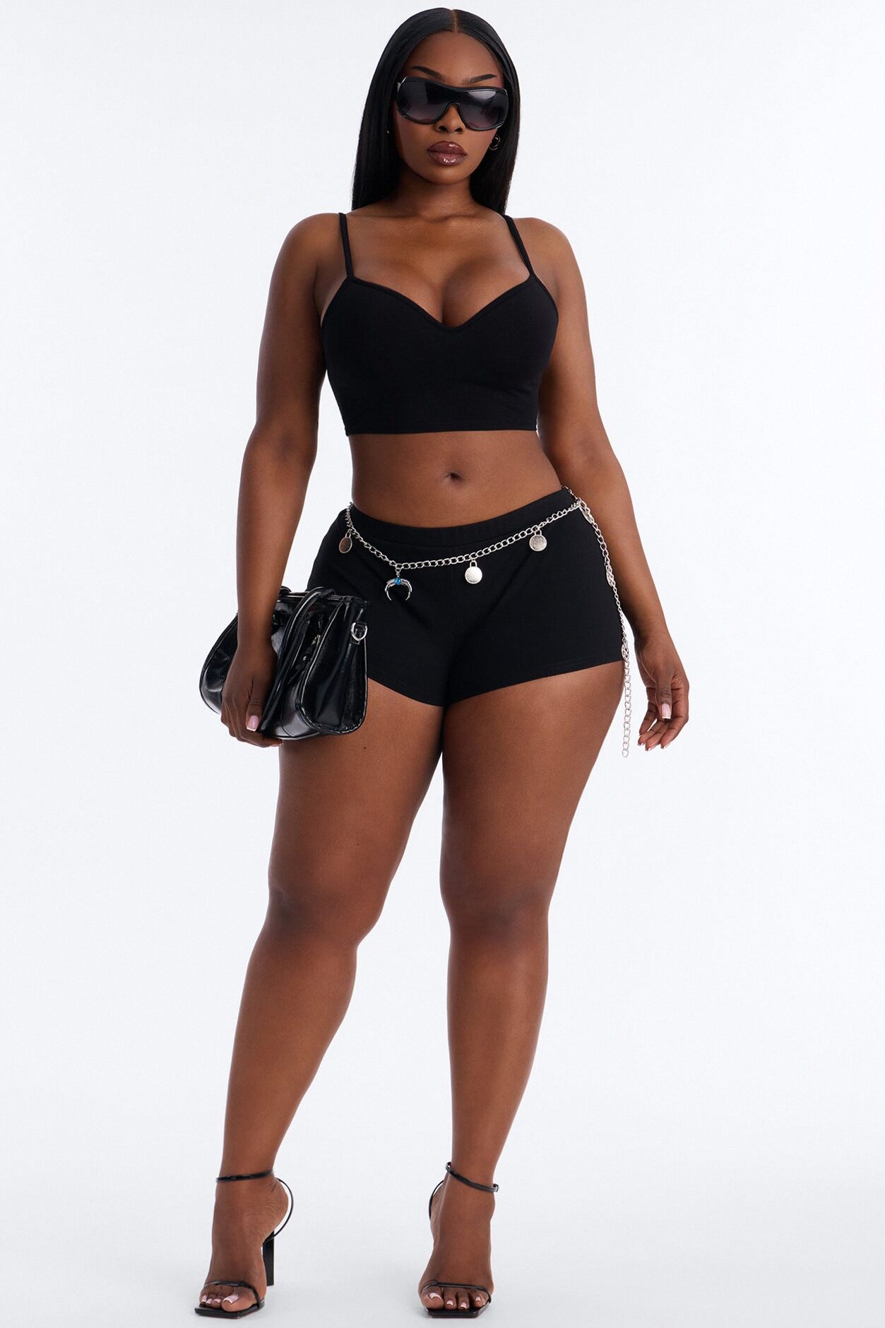 Desert Daze Charm Belt Micro Short - Black
