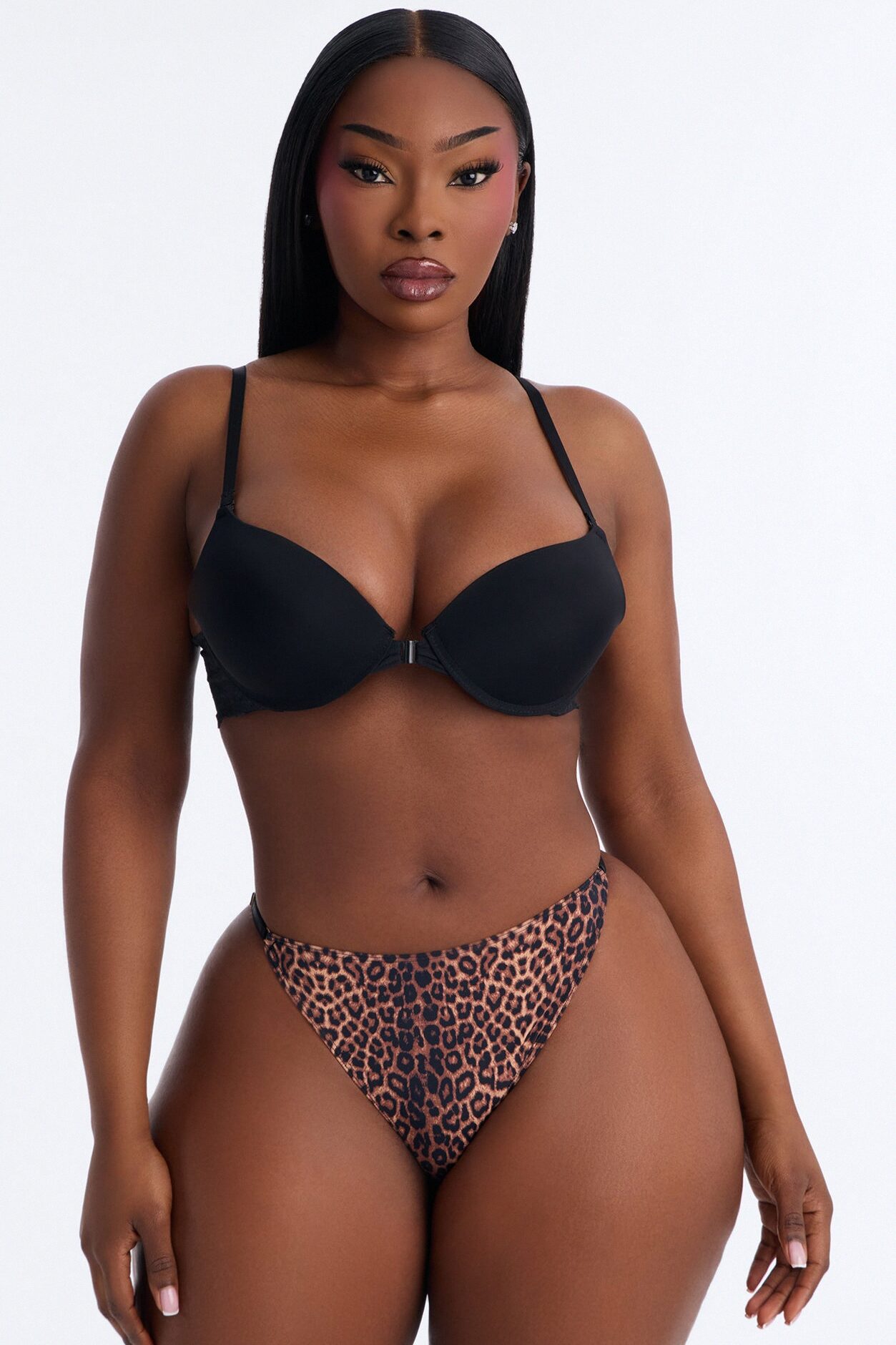 Nova Microfiber String Thong Panty - Leopard