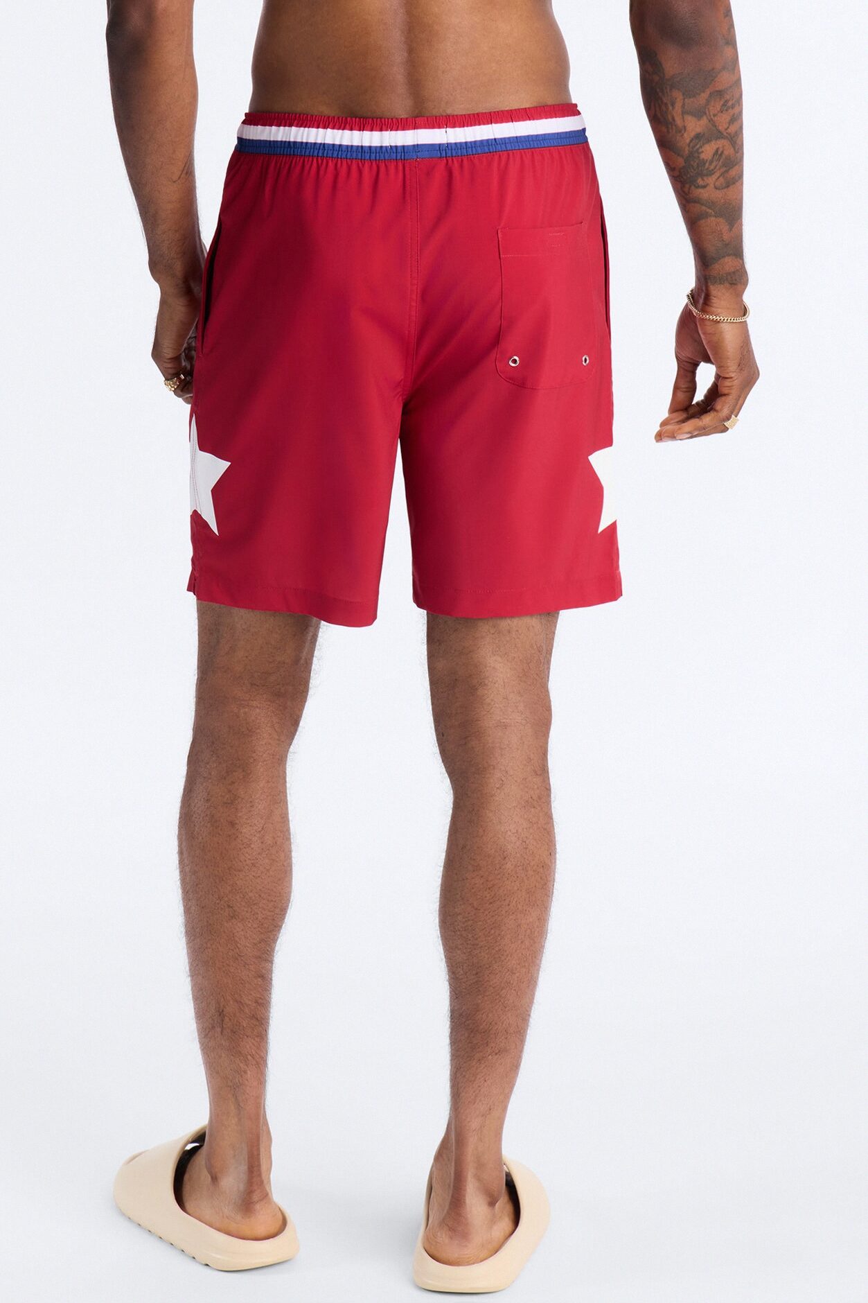 USA Freedom Stars Swim Trunk 7″ - Red