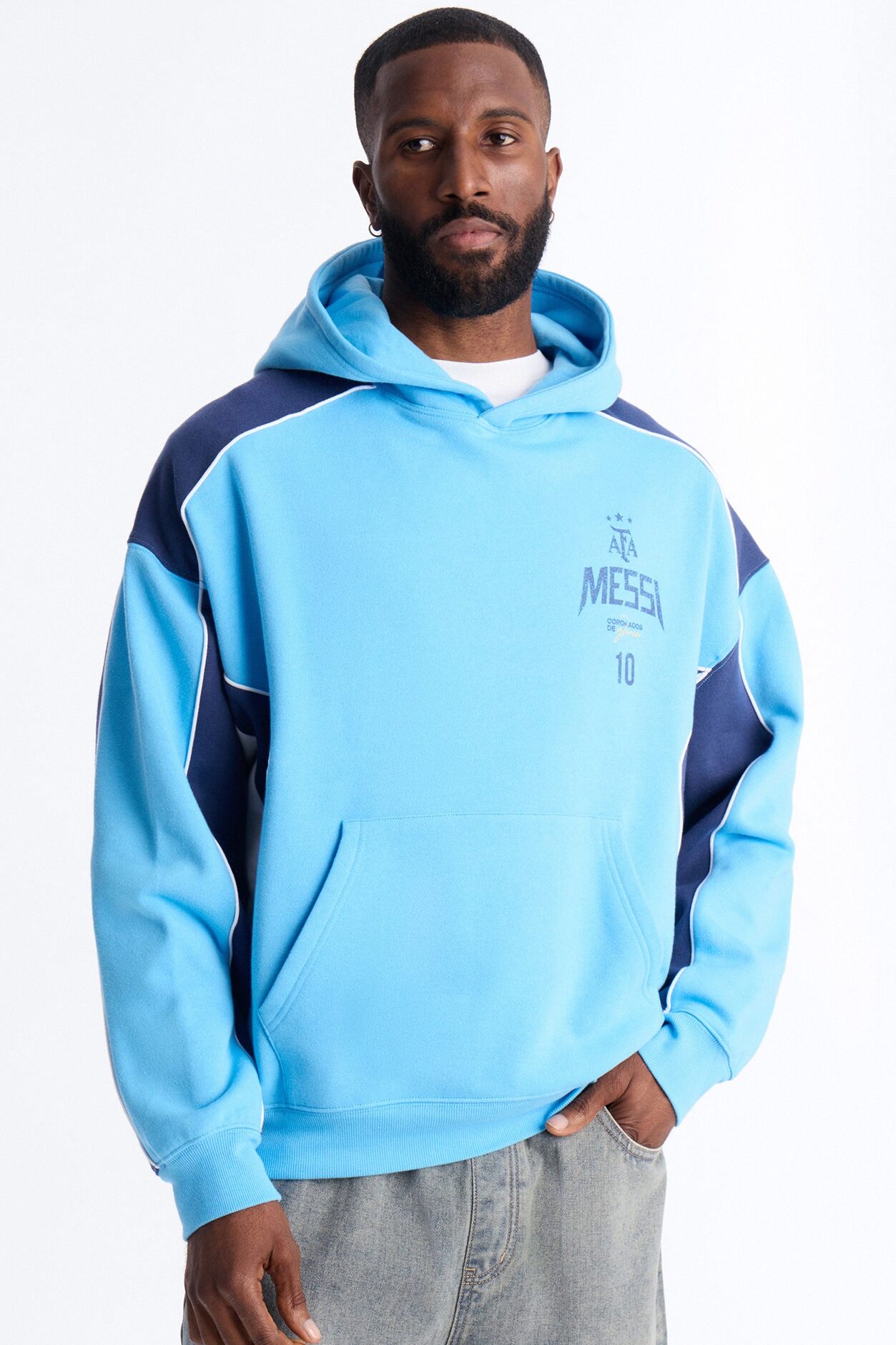 Lionel Messi GOAT Hoodie - Blue