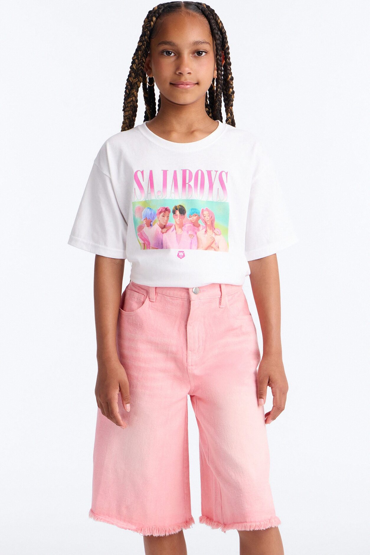 Mini Primadonna Denim Jorts - Pink