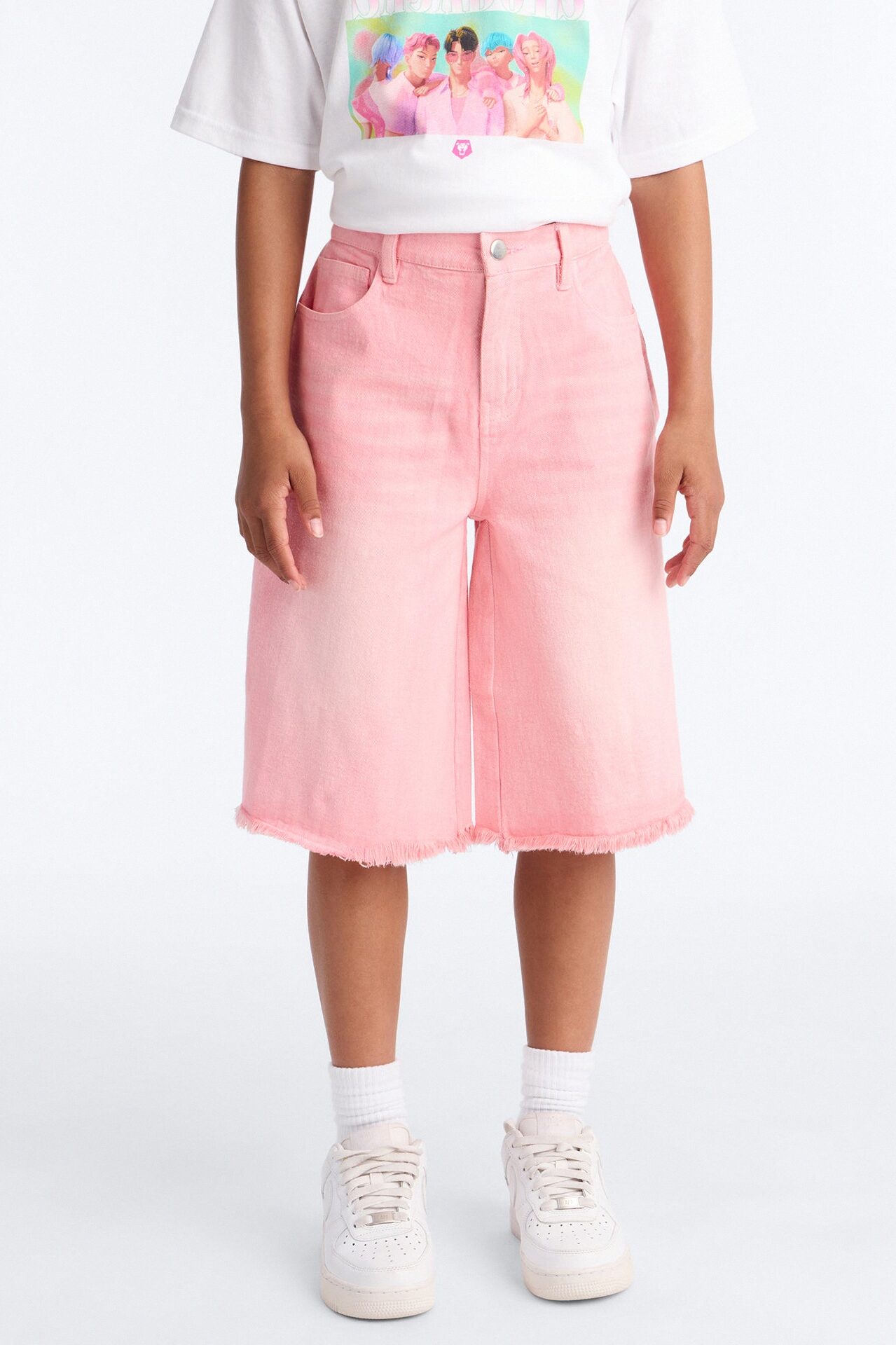 Mini Primadonna Denim Jorts - Pink