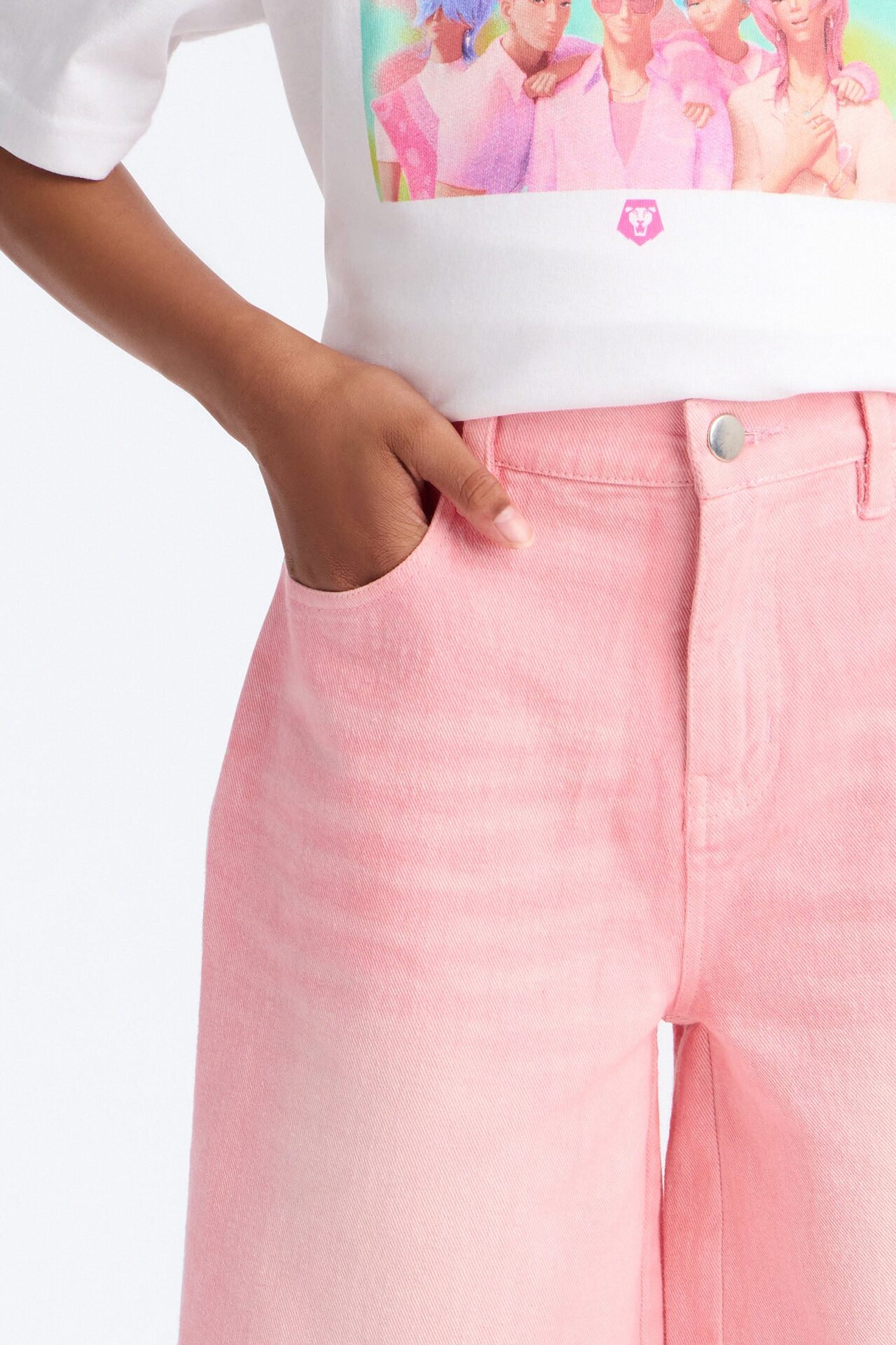 Mini Primadonna Denim Jorts - Pink