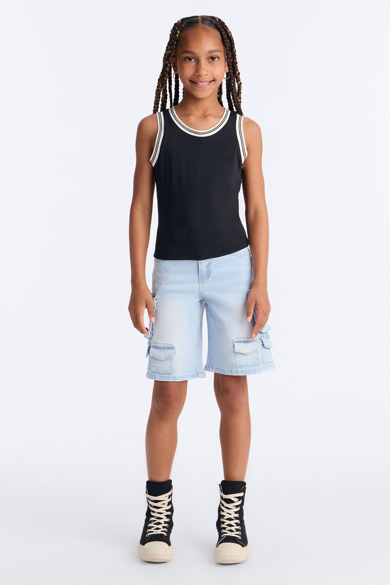 Mini There's A Way Jorts - Light Wash