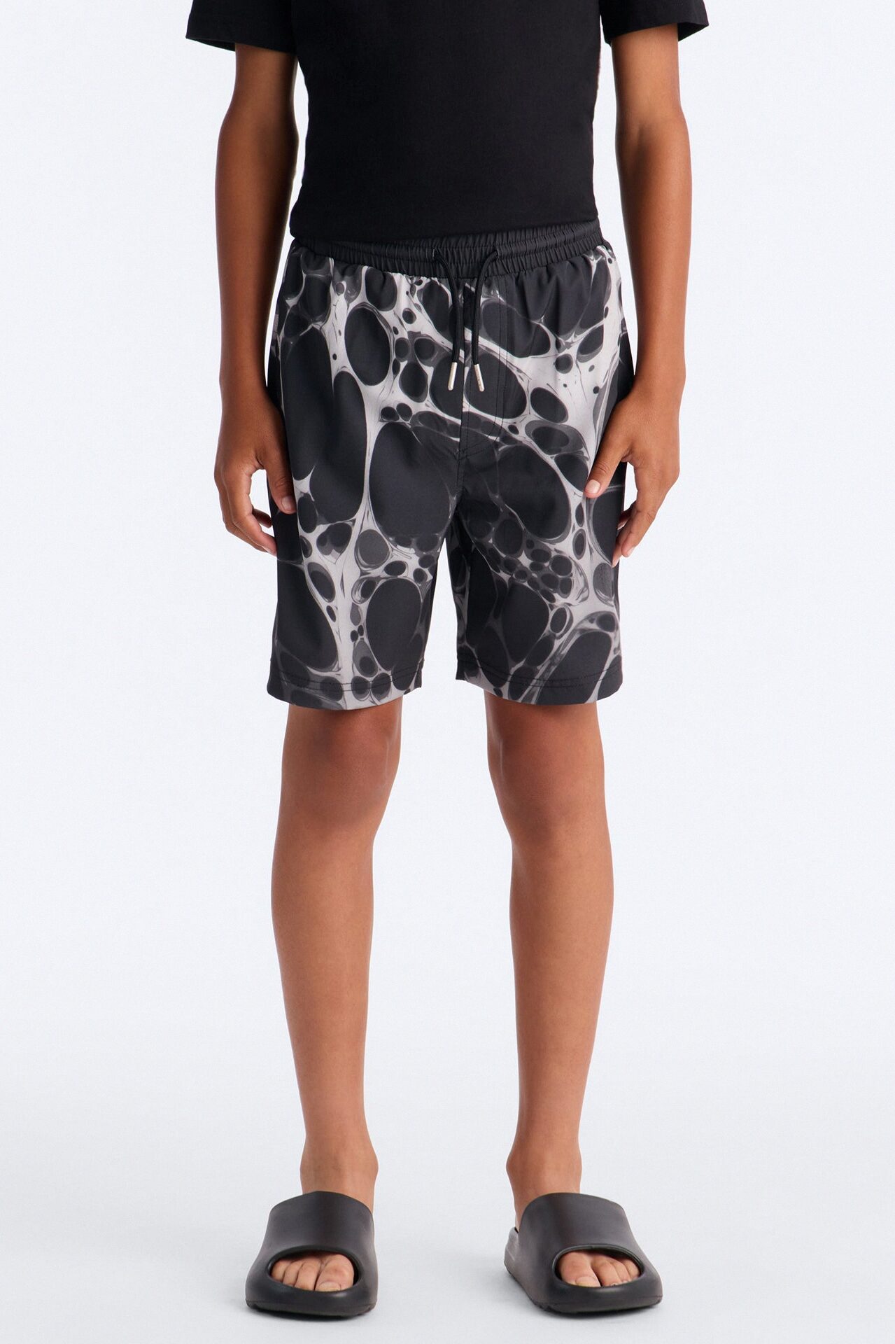 Mini Aqua Drip Swim Trunk - Black