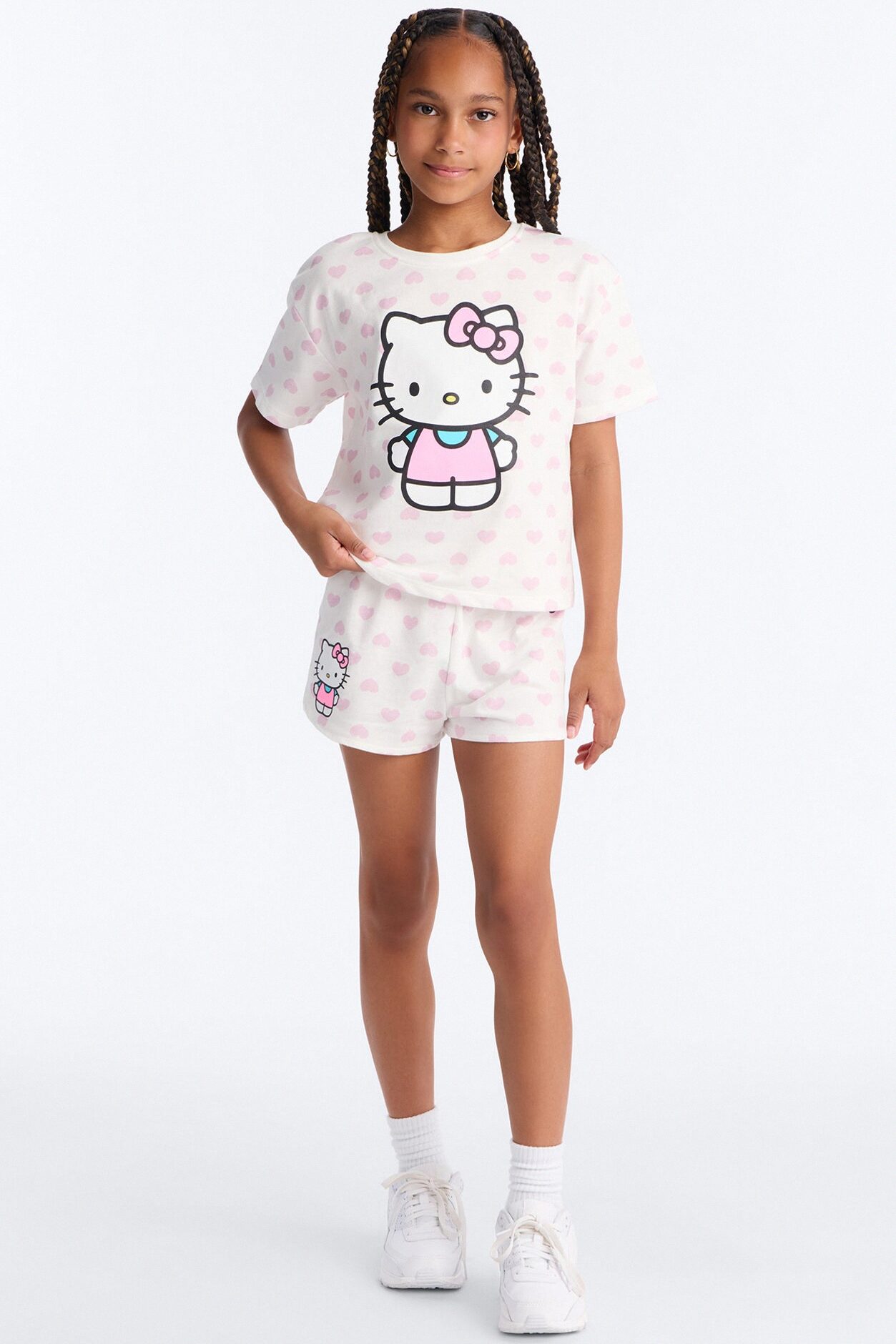 Mini Hello Kitty Bon Voyage Short Set - White/combo