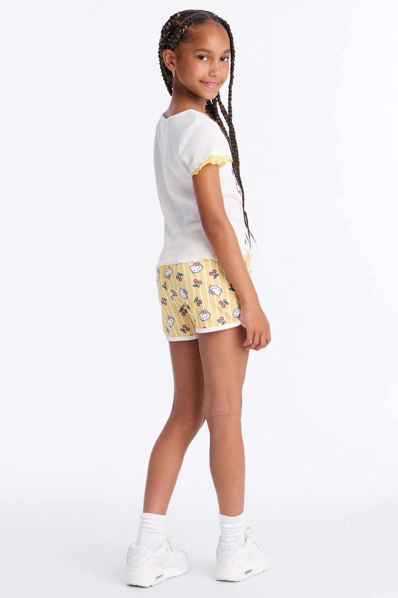 Mini Hello Kitty Cherry Cute Short Set - White/combo