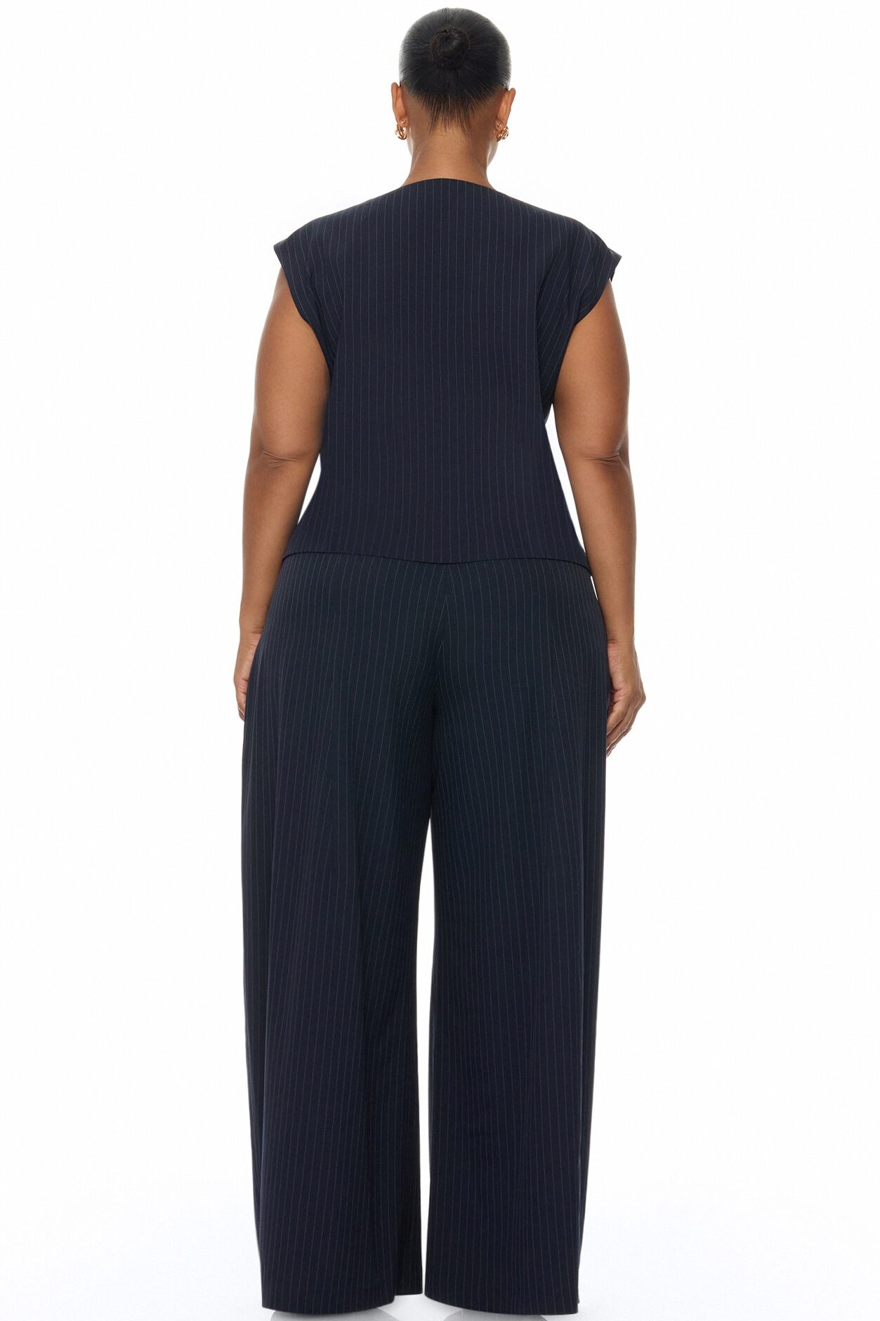 Zaya Wide Leg Pant Set - Navy/combo