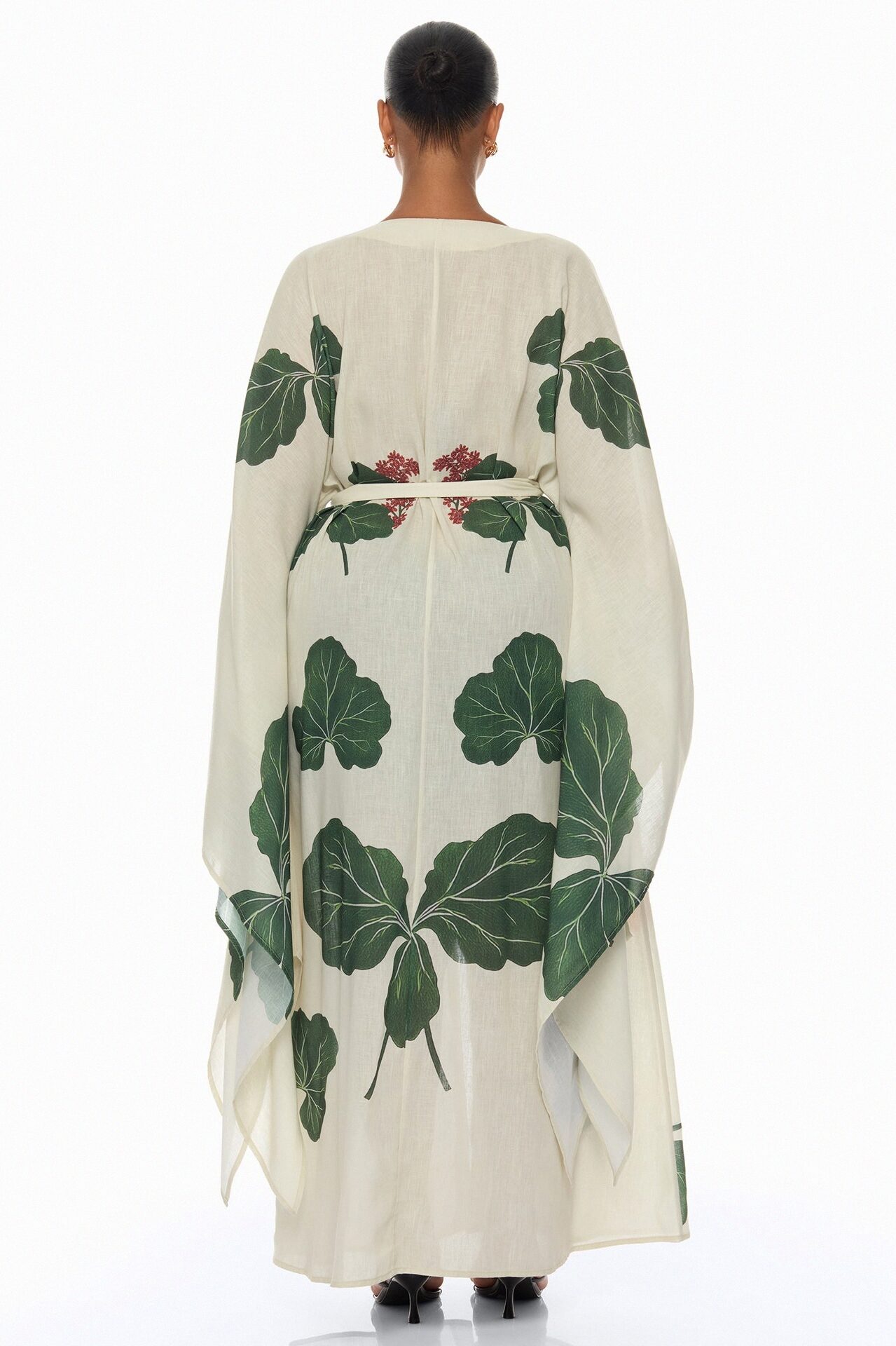 Tropic Getaway Linen Kimono - Ivory/combo