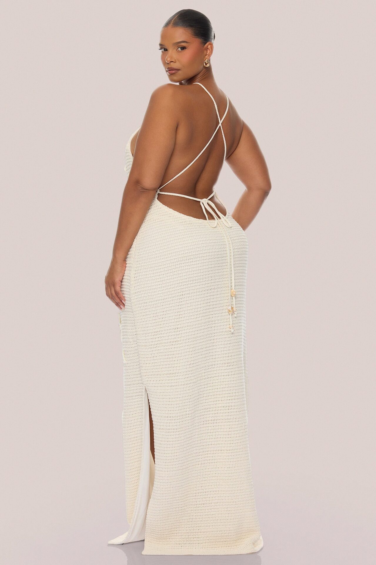 Sweet Summer Days Crochet Maxi Dress - Sand