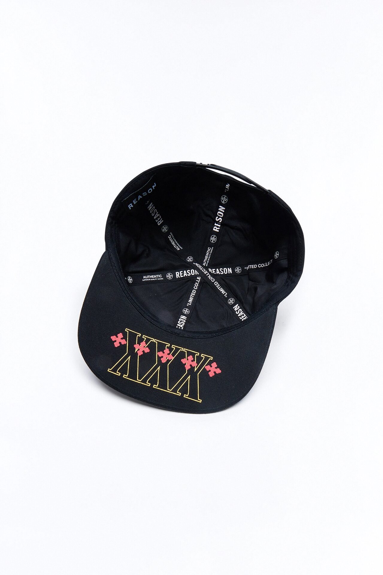 Rhinestone Graphic Embroidered Snapback Hat - Black