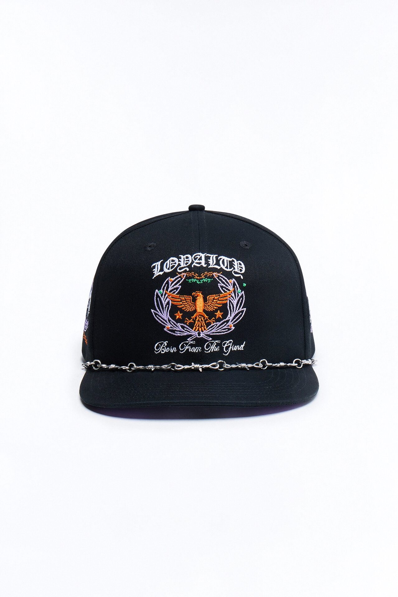 Loyalty Graphic Embroidered Snapback Hat - Black