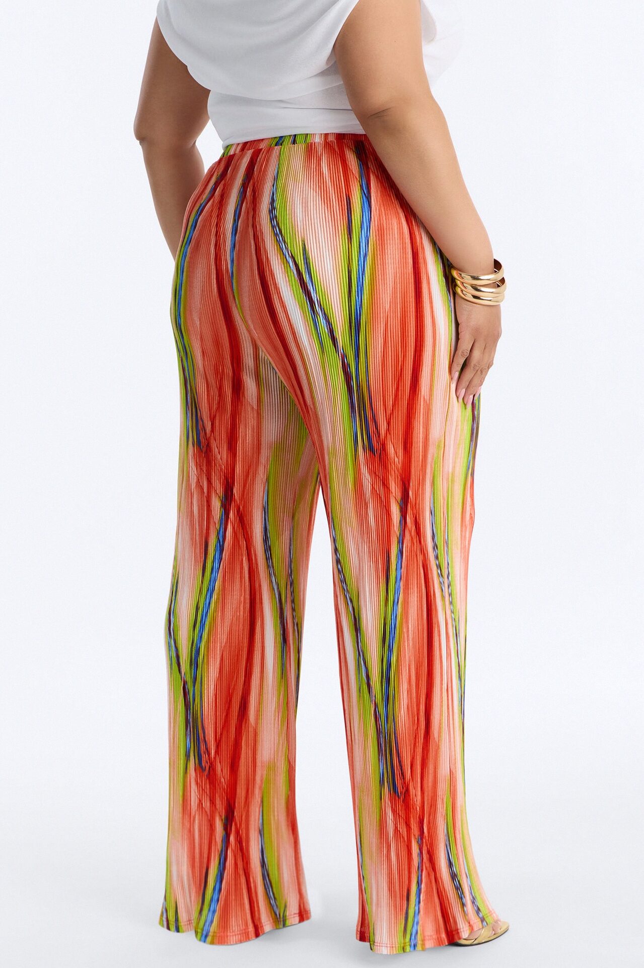 Pure Bliss Printed Plisse Pant - Green/combo