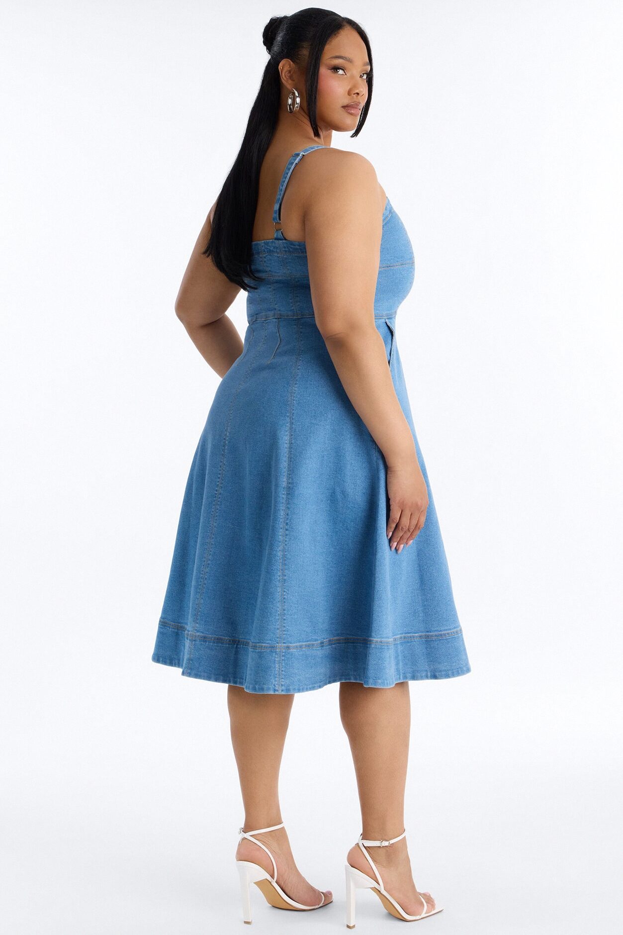Romi Denim Midi Dress - Light Wash
