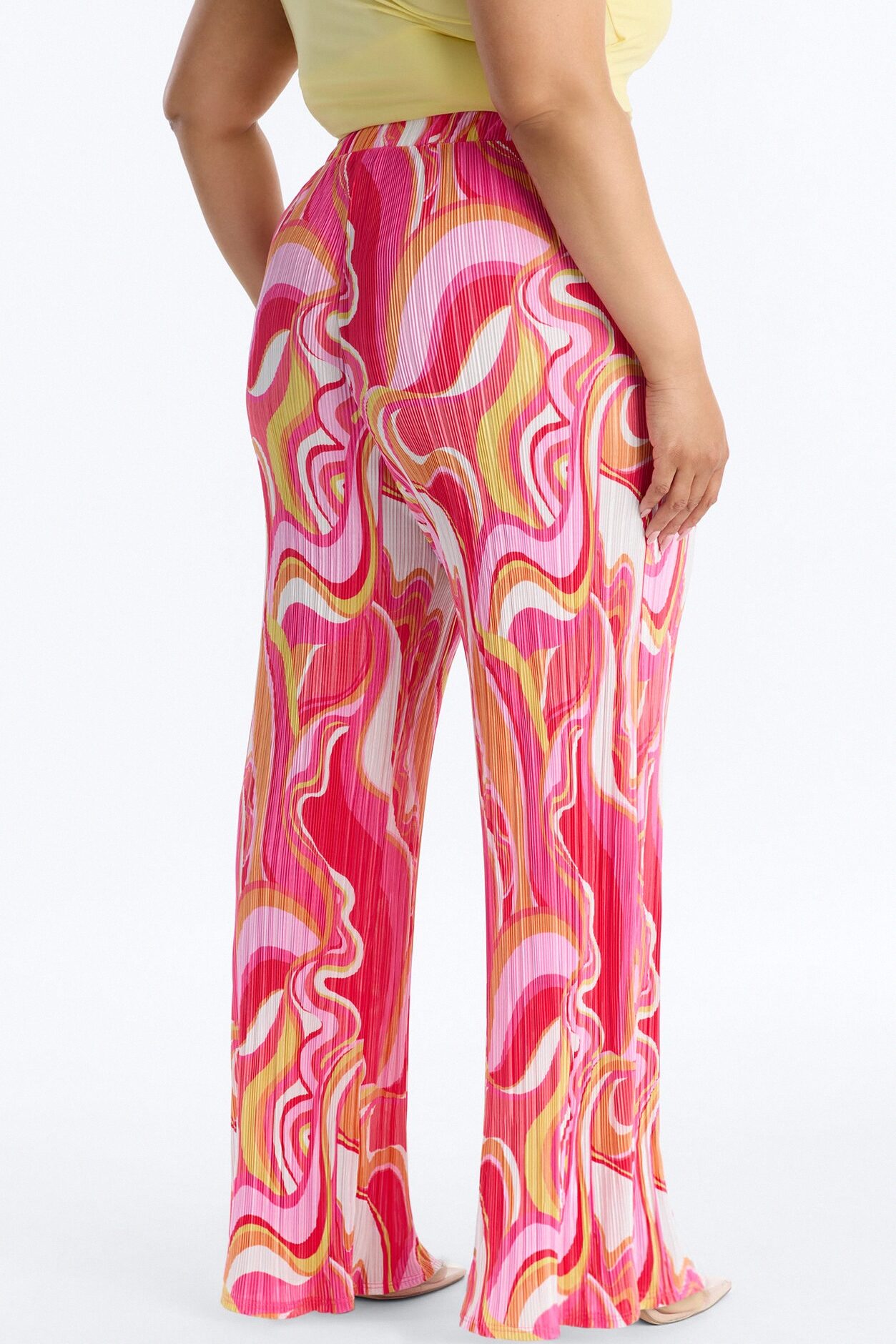 Pure Bliss Printed Plisse Pant - Pink/combo