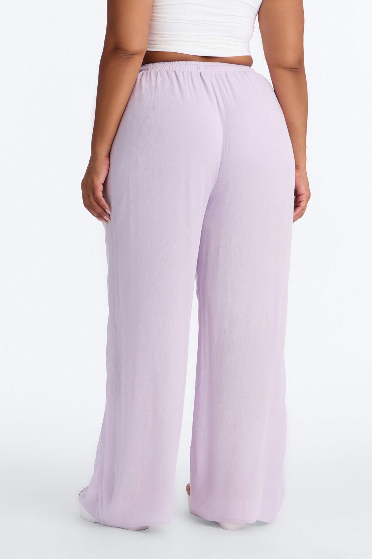 In Cannes For The Summer Wide Leg Gauze Pant - Lavender