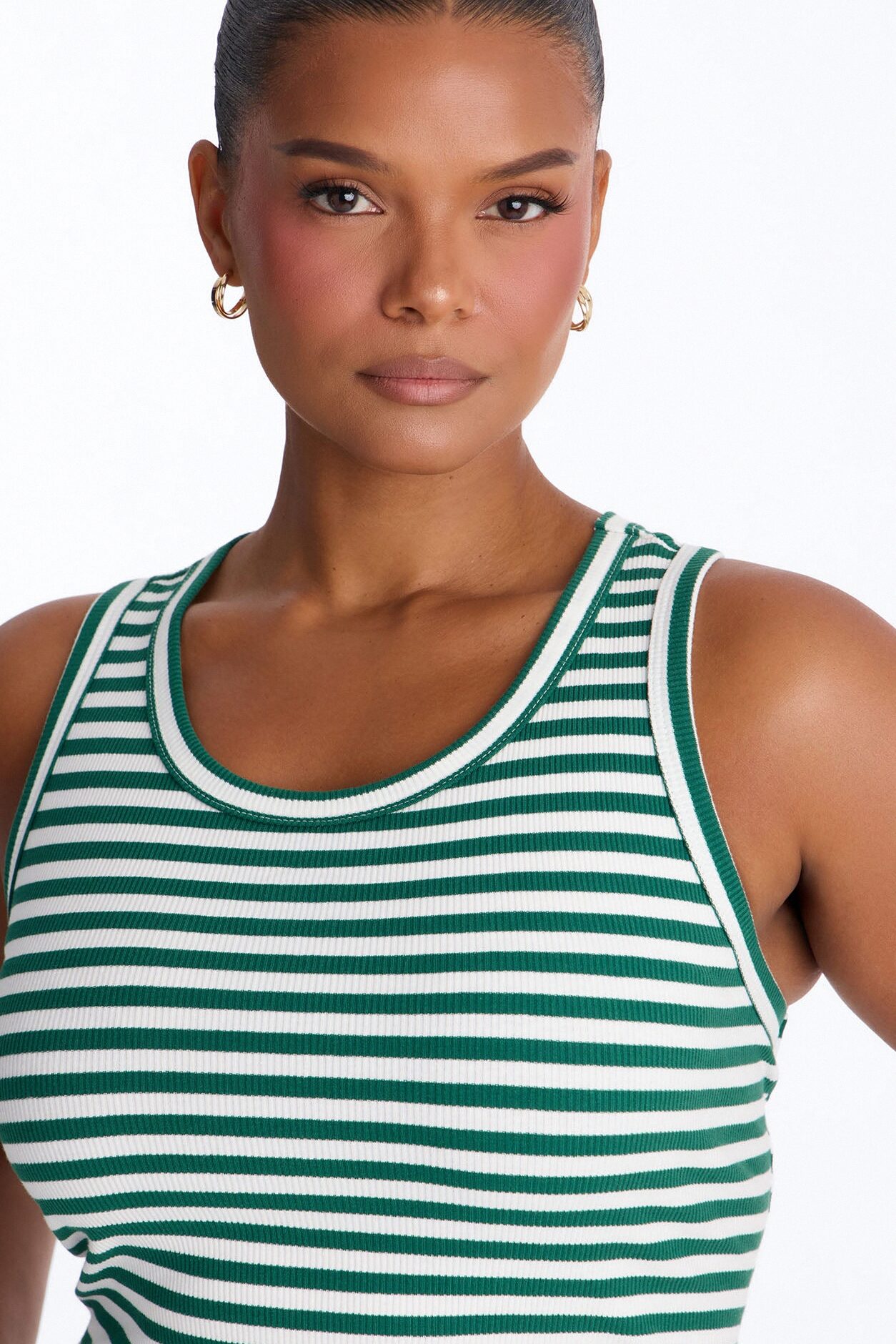 Natalia Striped Maxi Dress - Kelly Green
