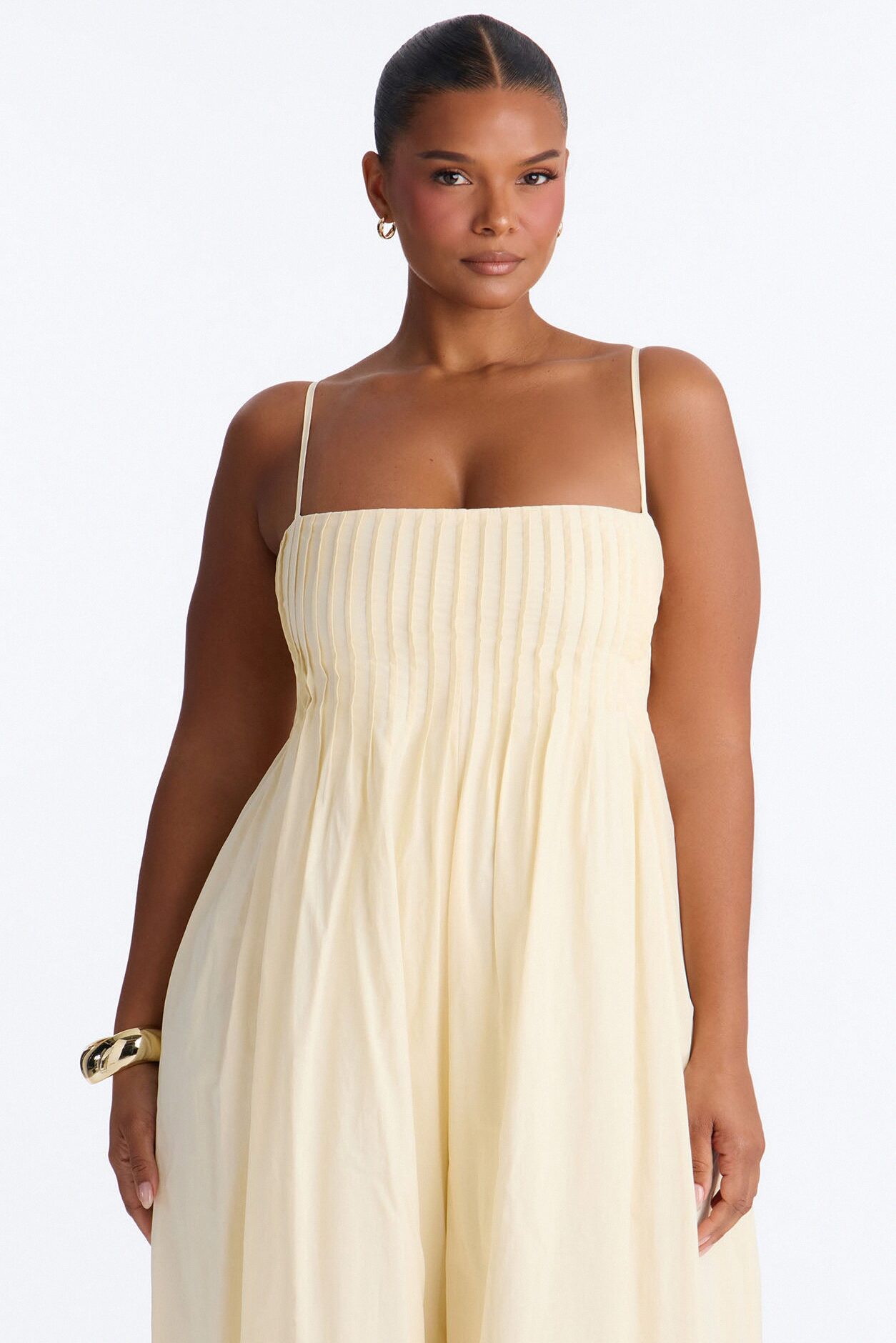 Tate Poplin Wide Leg Jumpsuit - Yellow