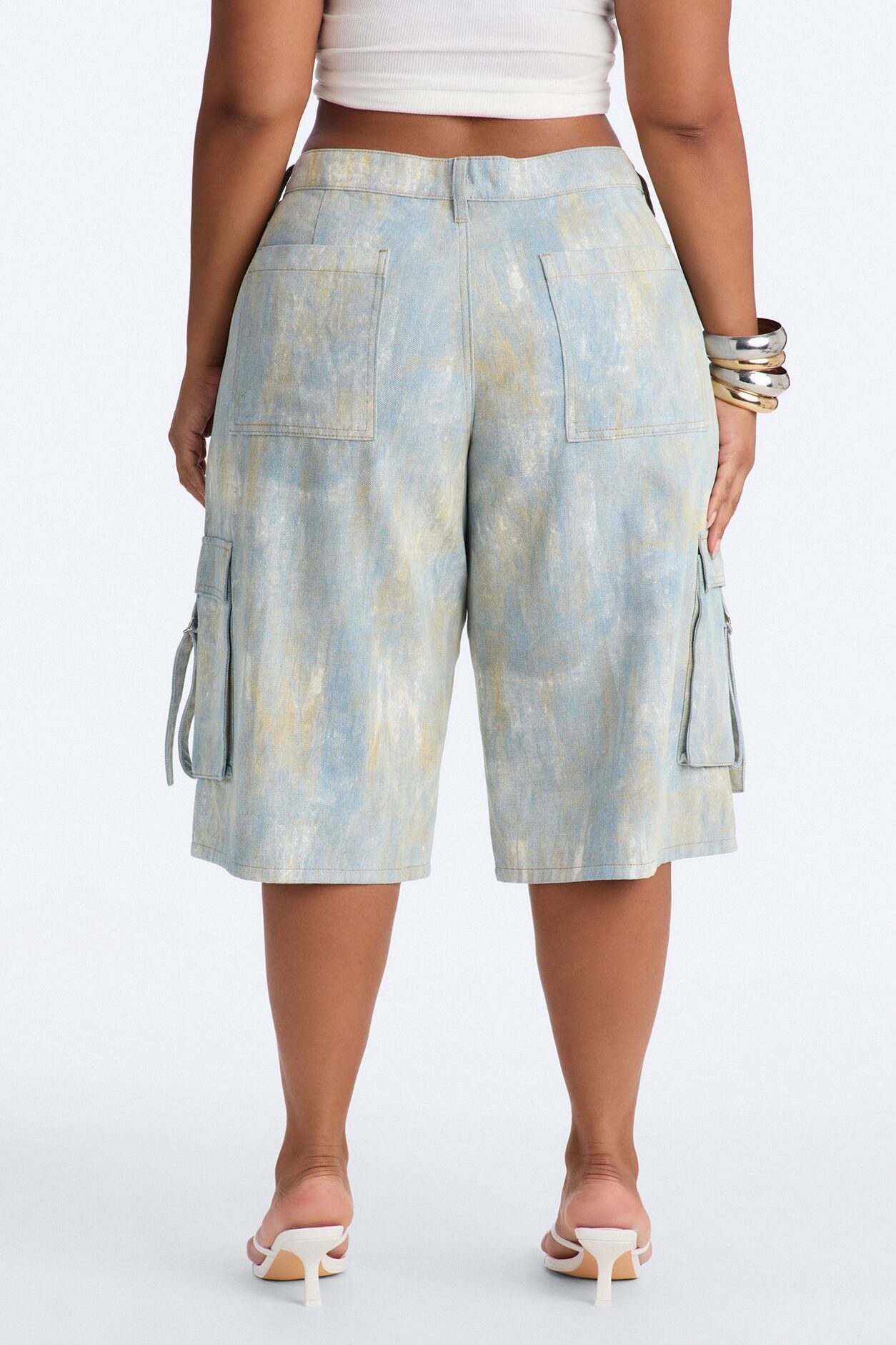 Spring Chaos Cargo Bermuda Short - Blue/combo