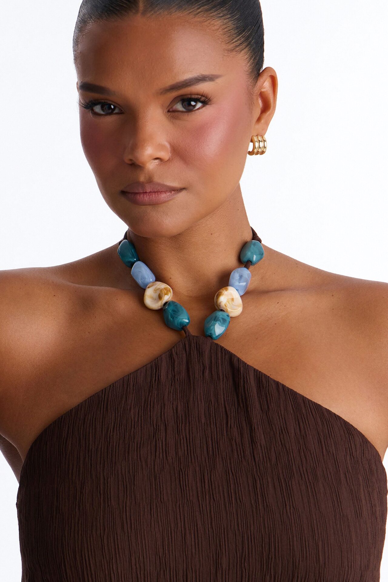 Rylee Halter Maxi Dress - Chocolate