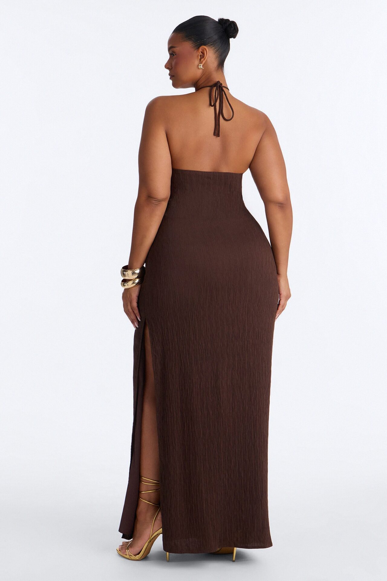 Rylee Halter Maxi Dress - Chocolate