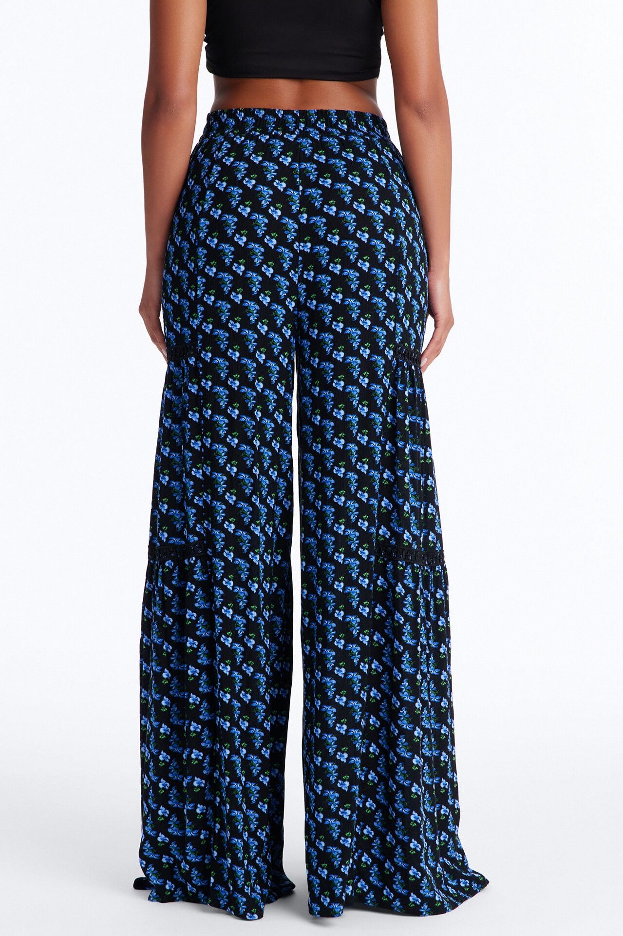 Maybe Later Wide Leg Pant - Blue/combo