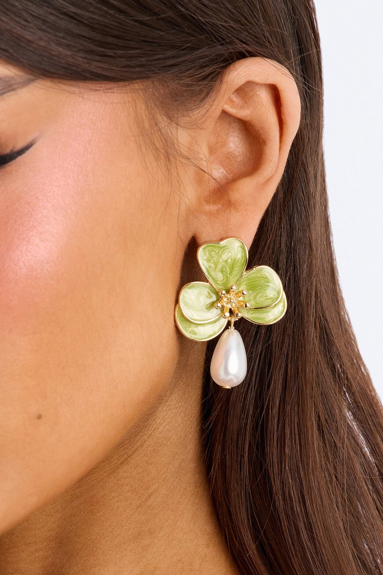 Pearlita Earrings - Green