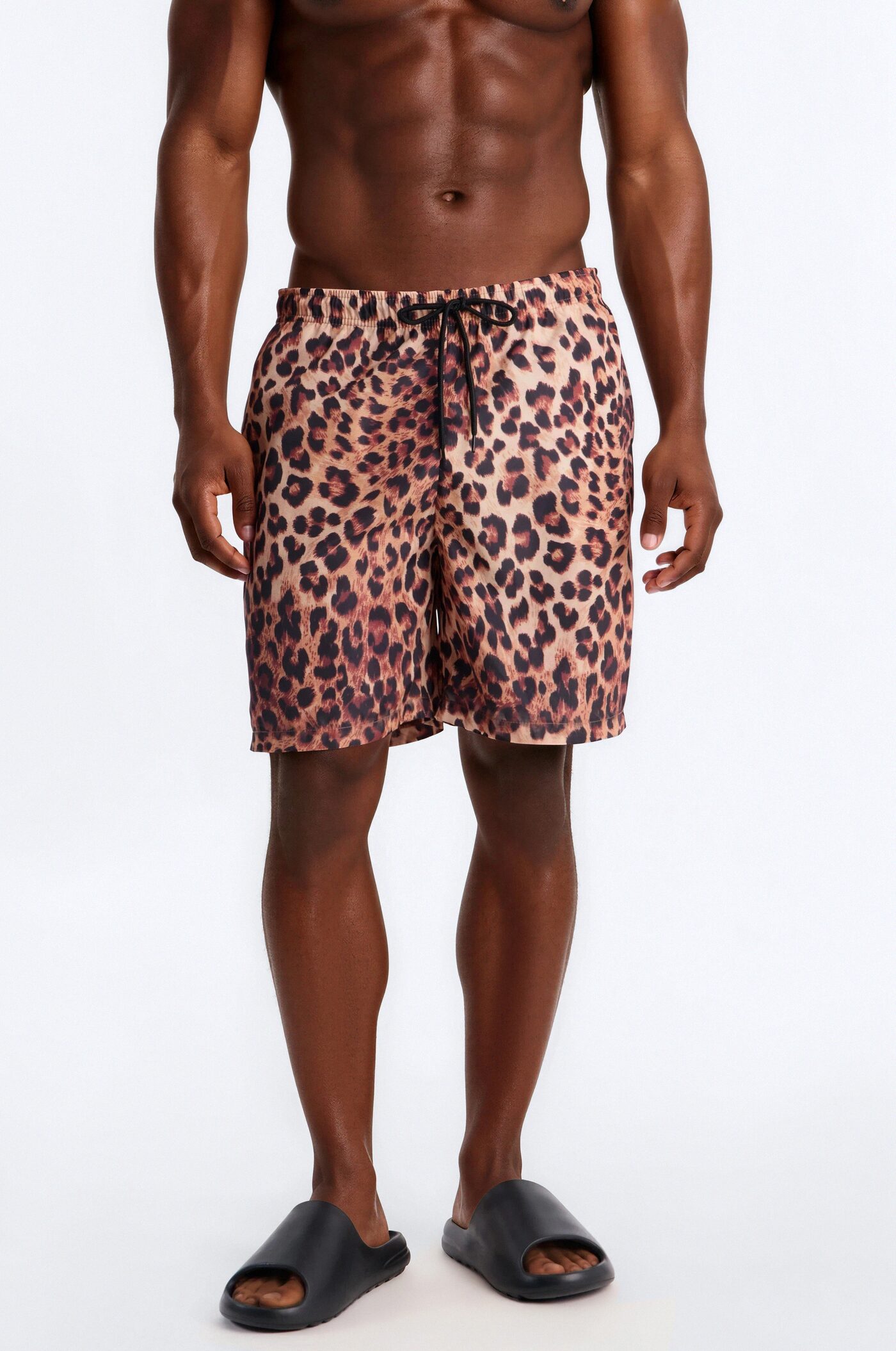 Leopard Print Swim Trunk 7″ - Leopard