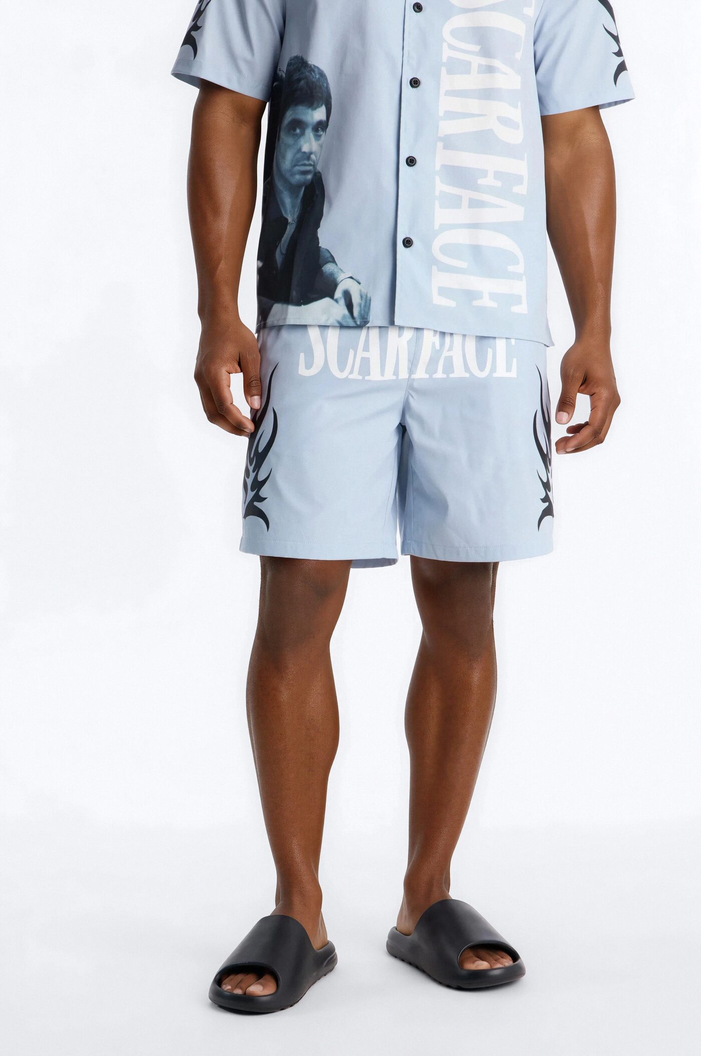 Scarface Coast Swim Trunk 7″ - Light Blue